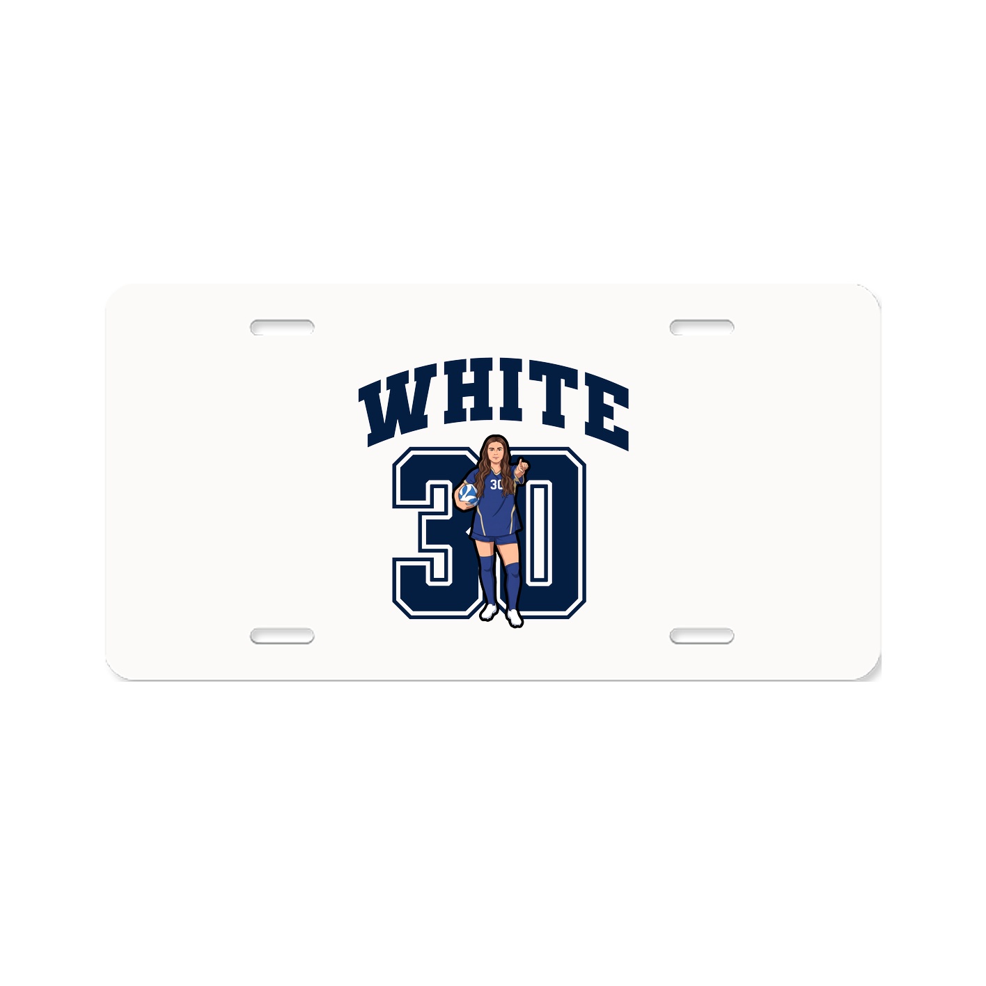 License Plate — Number in Classic
