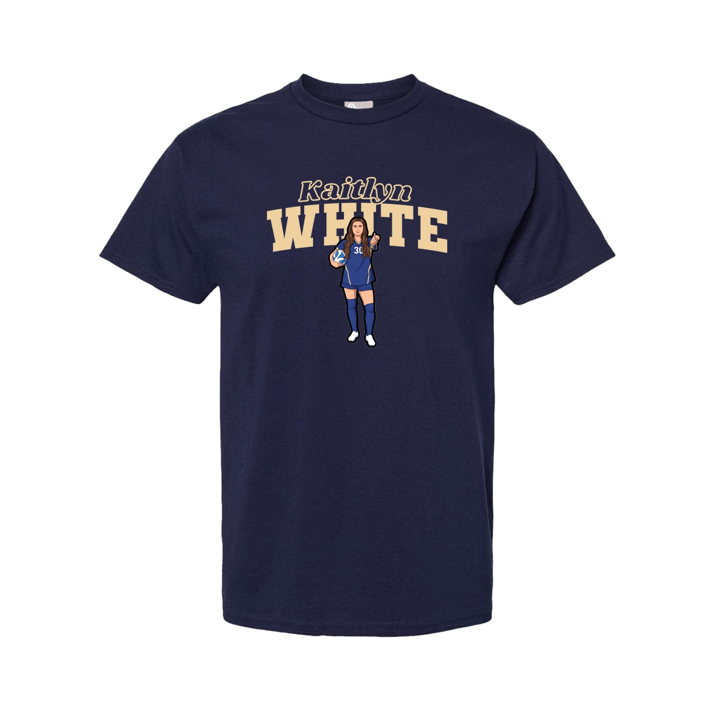 Youth Tee — Name Arch in Navy