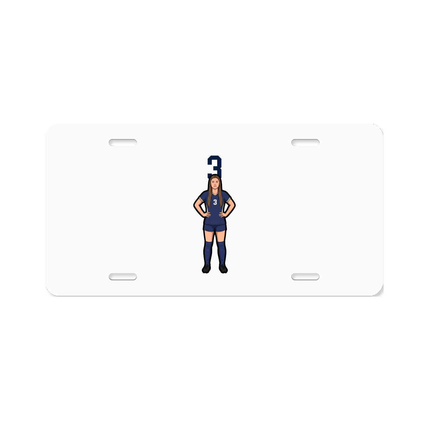 License Plate — Number Top in Classic