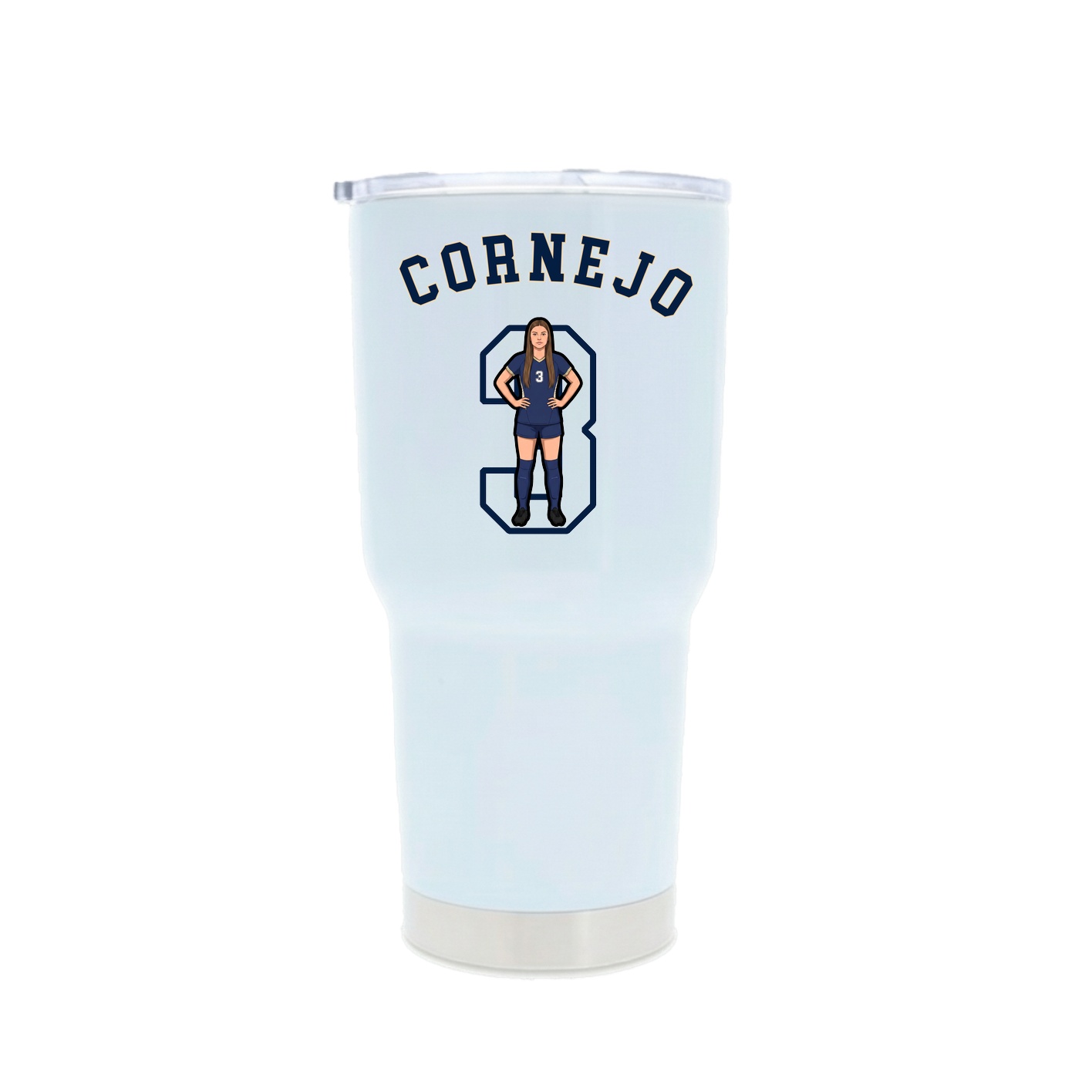 30oz Stainless Steel Tumbler — Shirsey Arch in White
