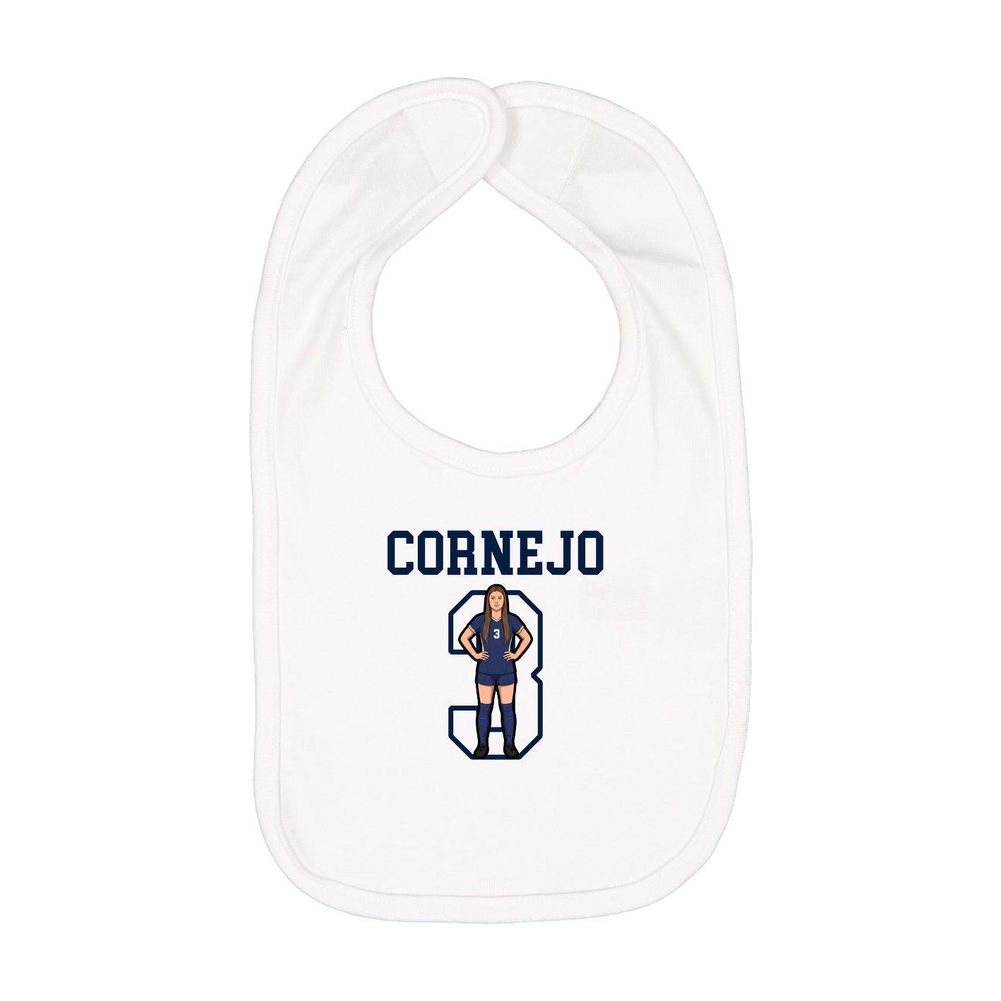 Infant Bib — Shirsey in White