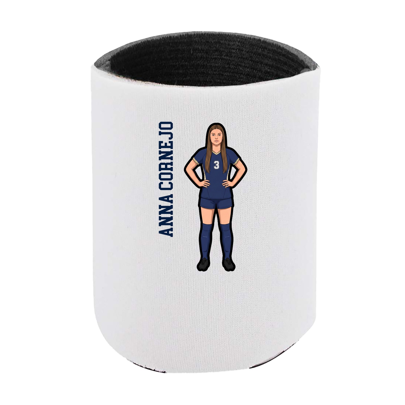 Can Holder — Name Vertical in White