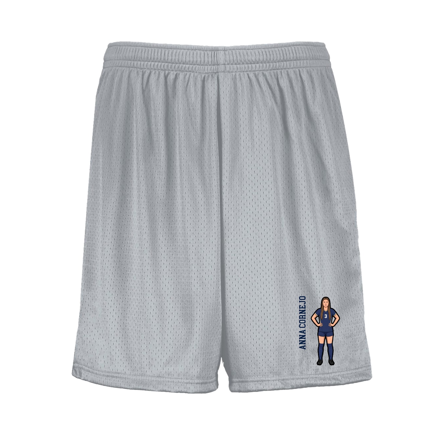 Shorts — Name Vertical in Silver