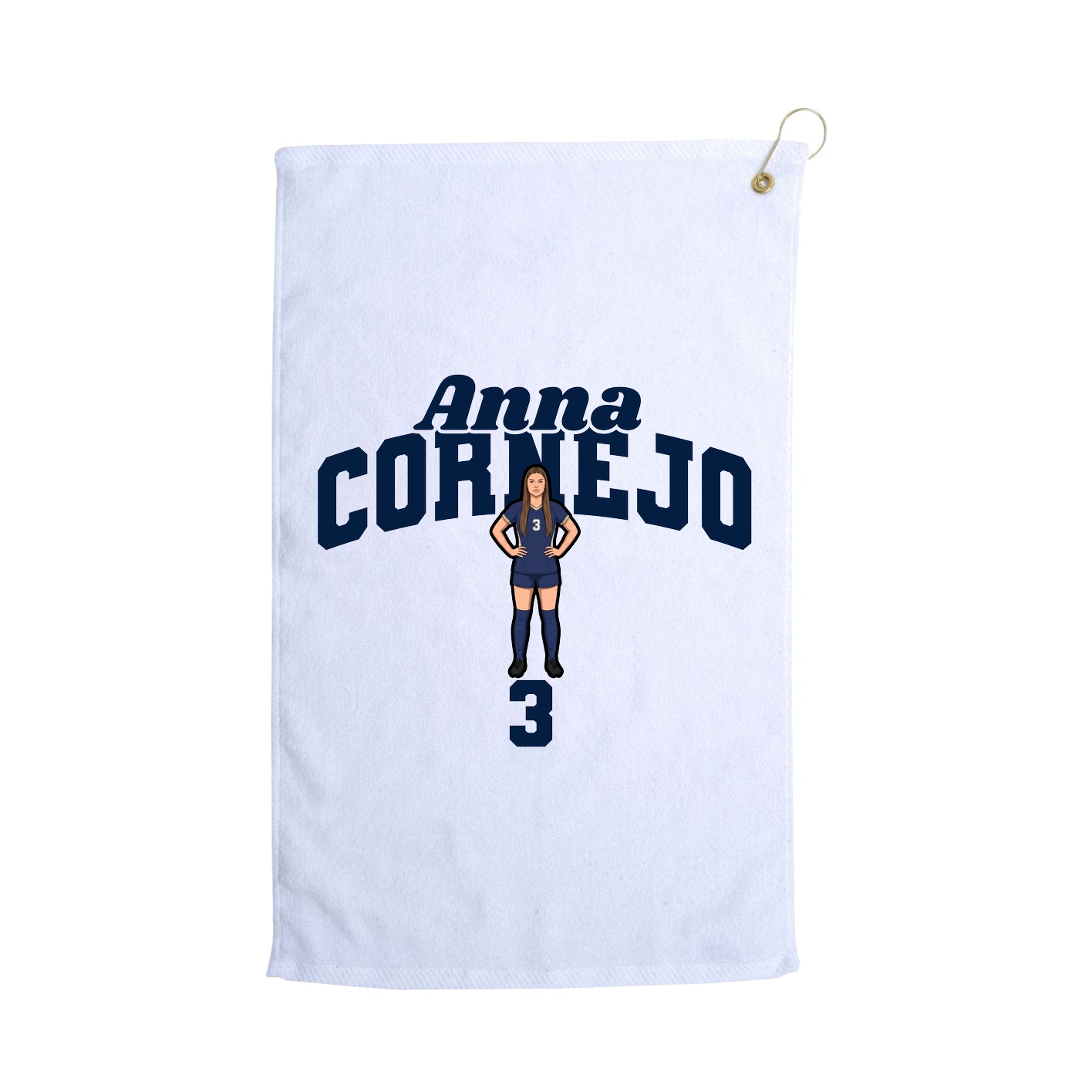 Golf Towel — Signature Arch in White