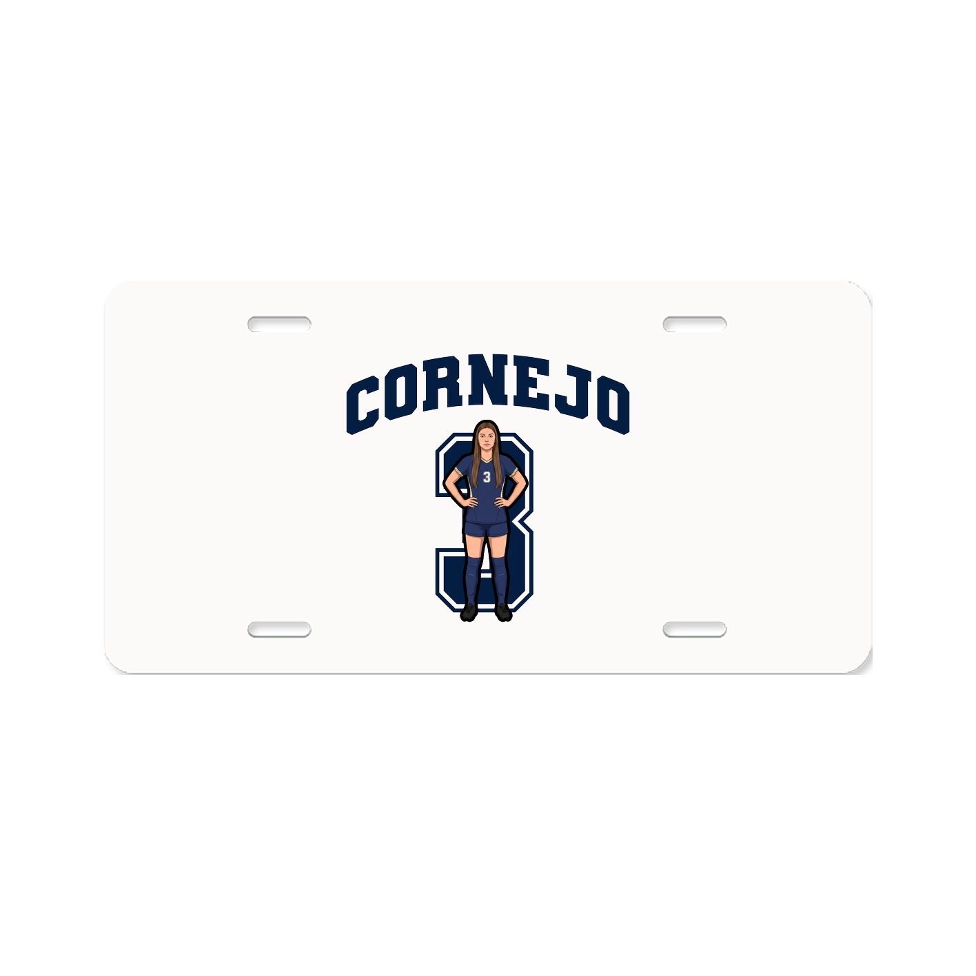 License Plate — Number in Classic