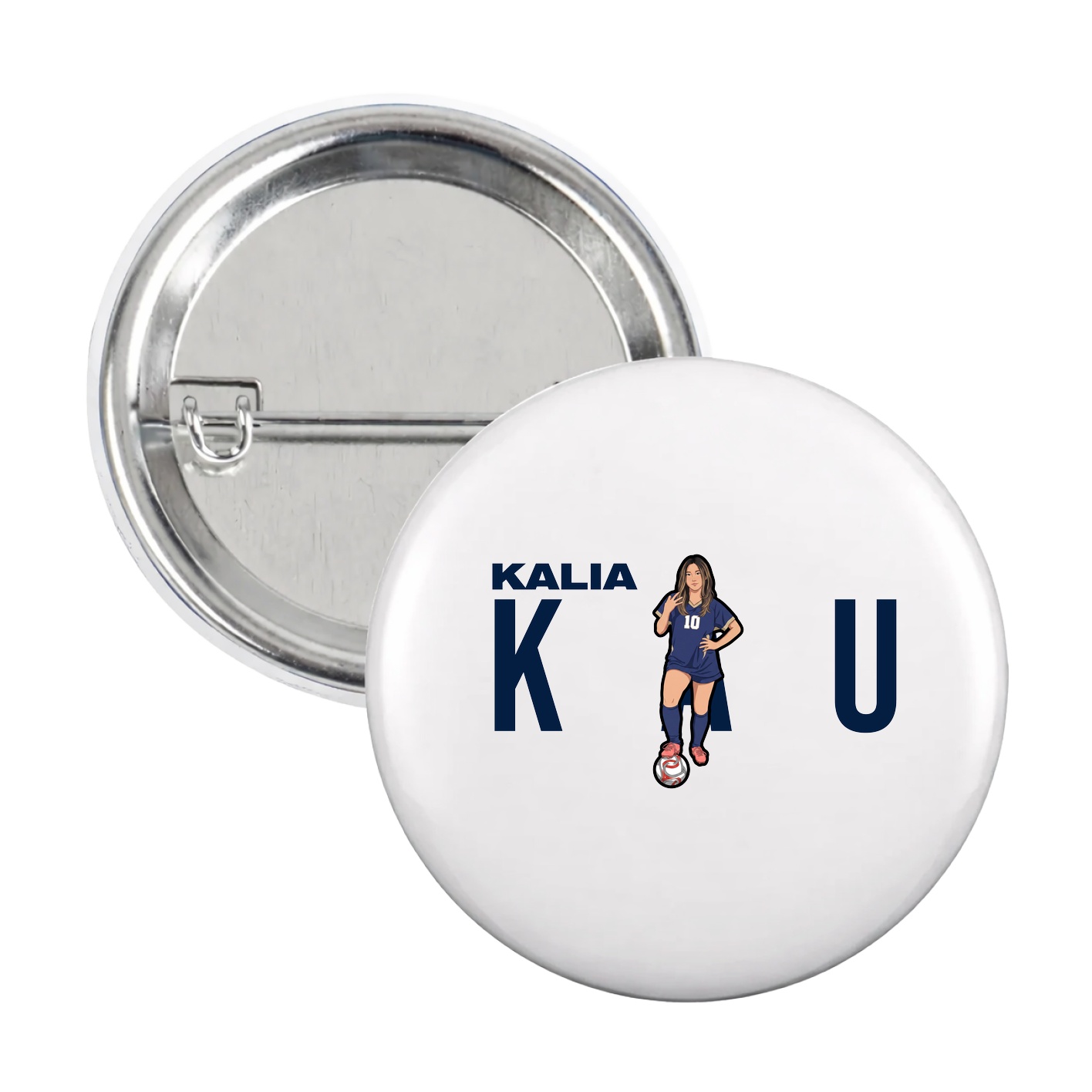 Game Day Button — Player Name in White