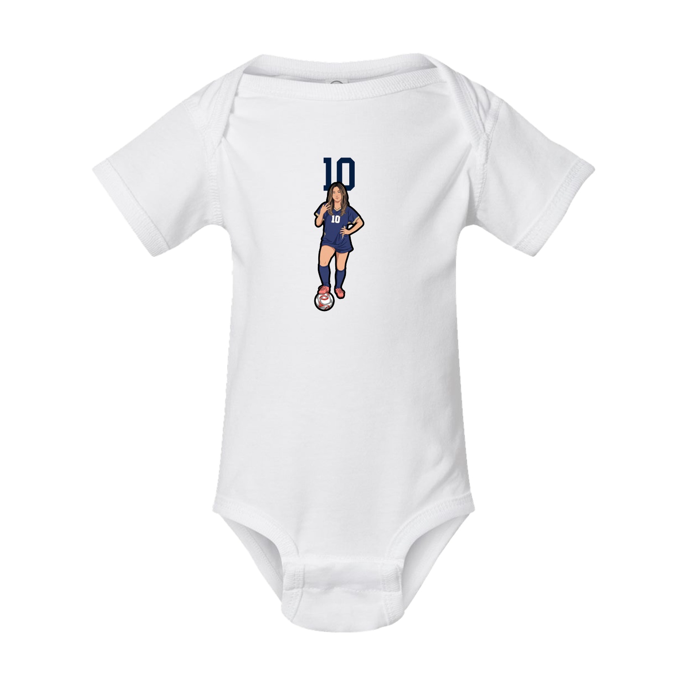 Baby Onesie — Number Top in White
