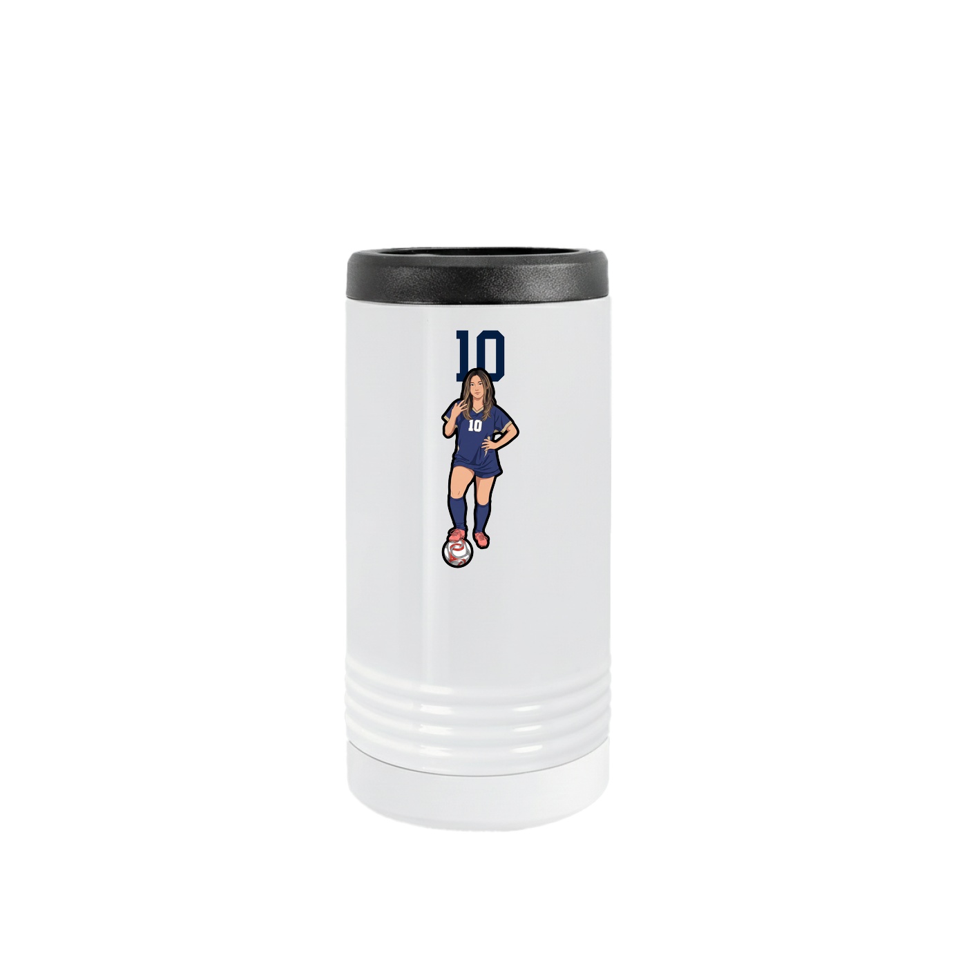 Slim Beverage Holder — Number Top in White