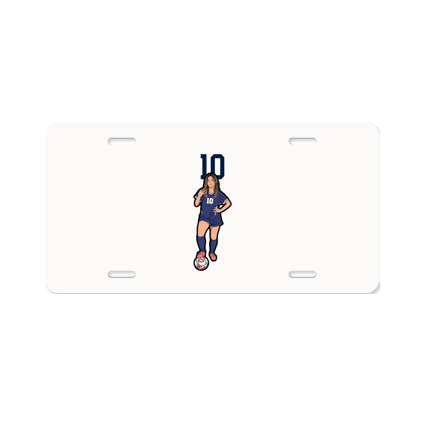 License Plate — Number Top in Classic