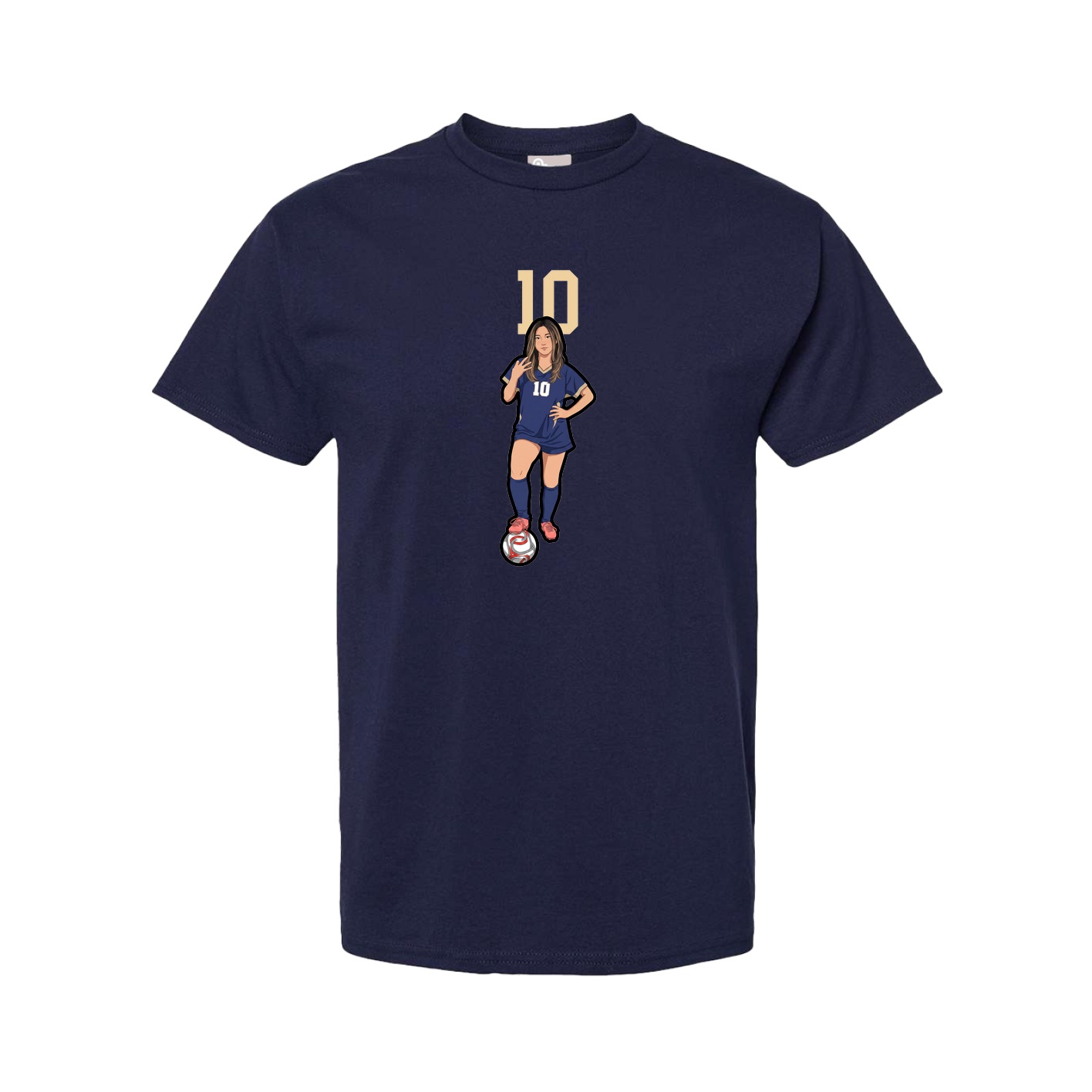 Youth Tee — Number Top in Navy