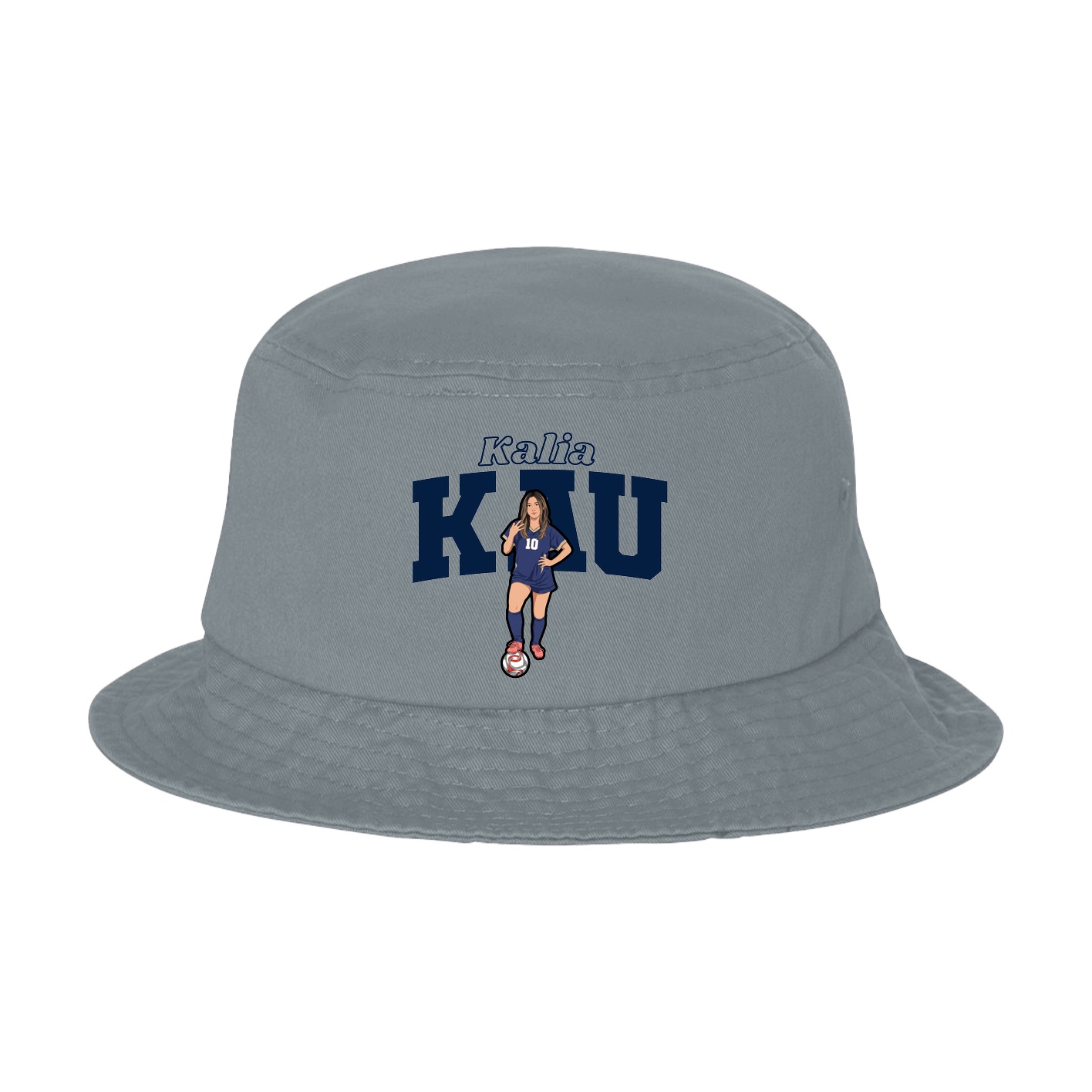 Bucket Cap — Name Arch in Grey