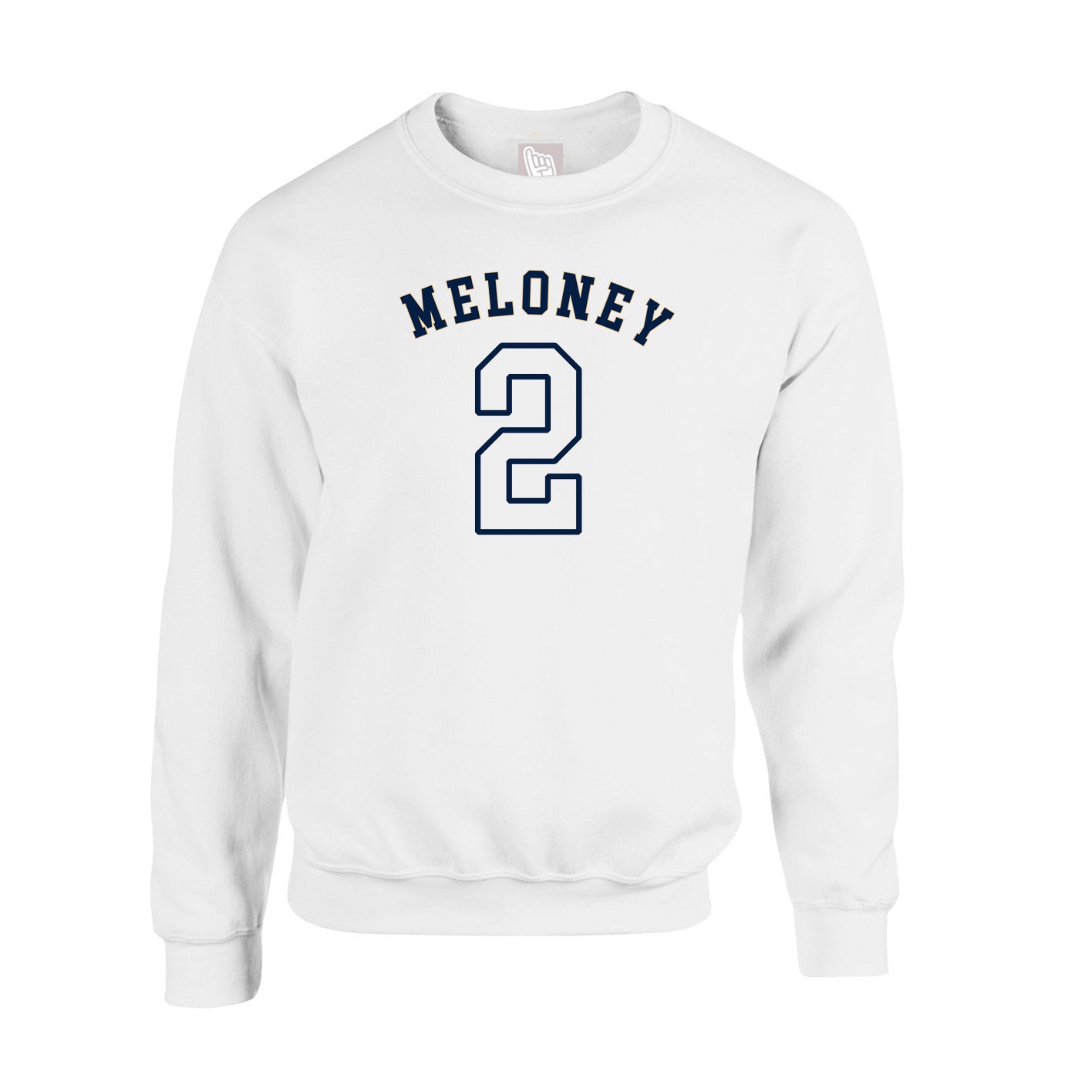 Fleece Crew — Shirsey Arch in White
