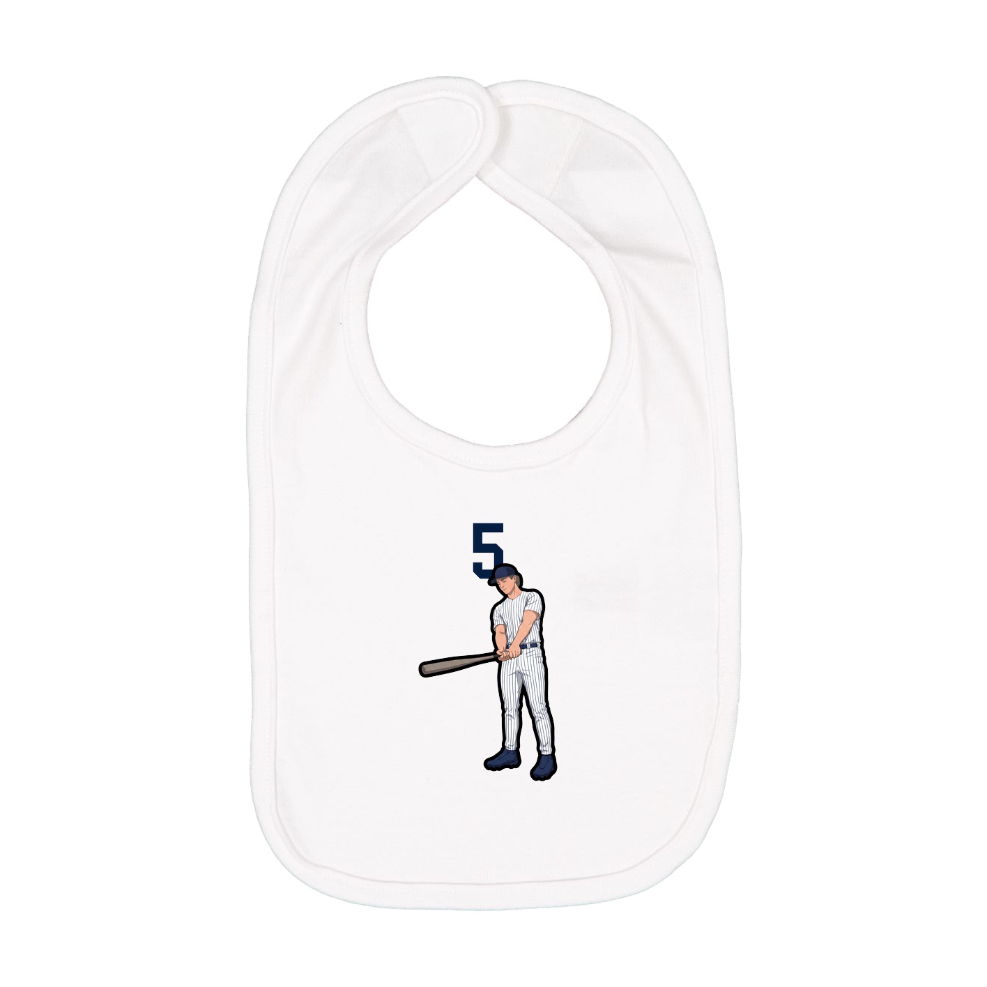 Infant Bib — Number Top in White