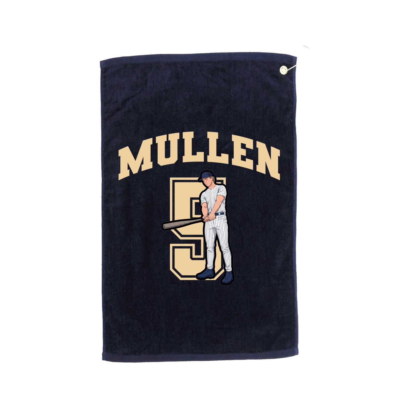 Golf Towel — Number in Navy