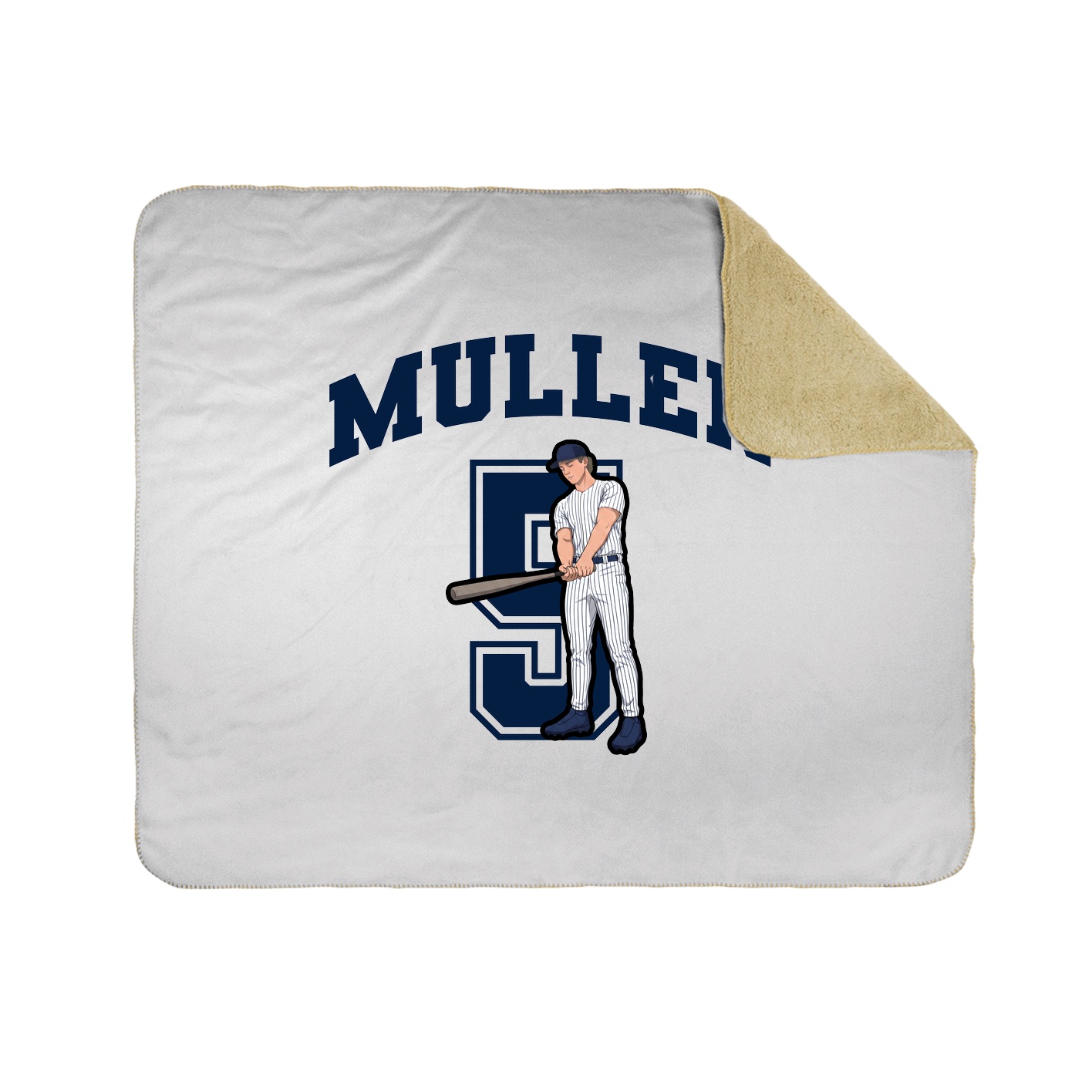 Throw Blanket — Number in White