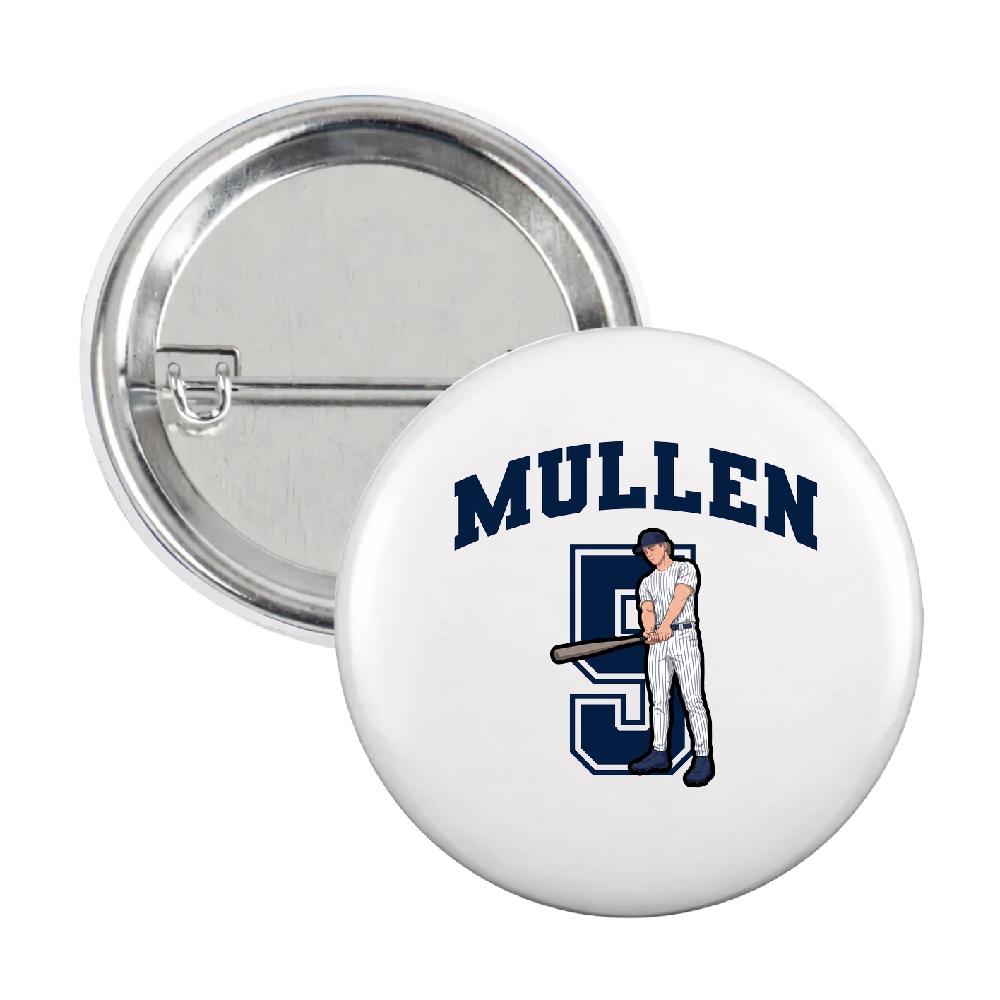 Game Day Button — Number in White