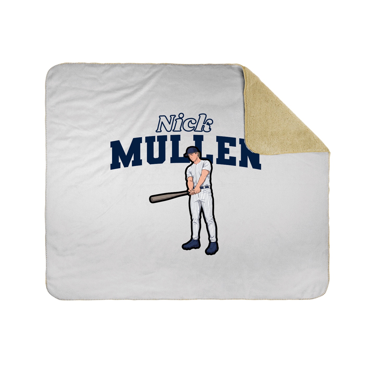Throw Blanket — Name Arch in White