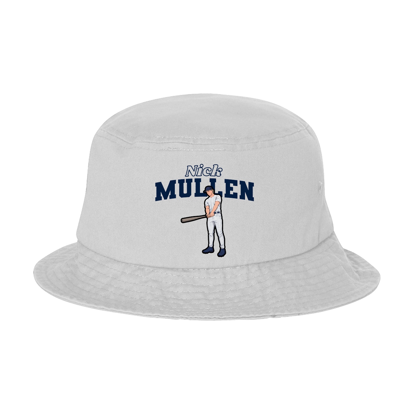 Bucket Cap — Name Arch in White