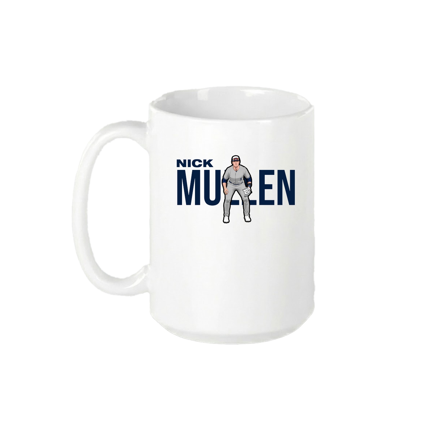 15oz Coffee Mug — Player Name in White