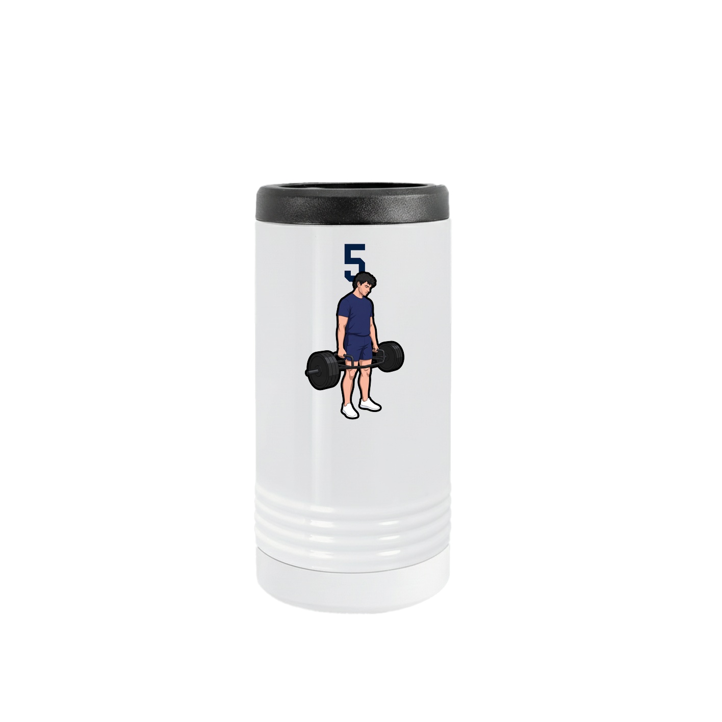Slim Beverage Holder — Number Top in White