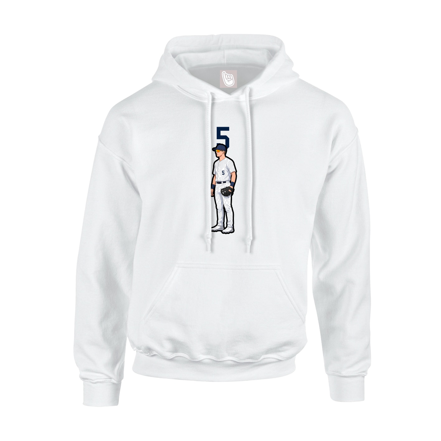 Hoodie — Number Top in White