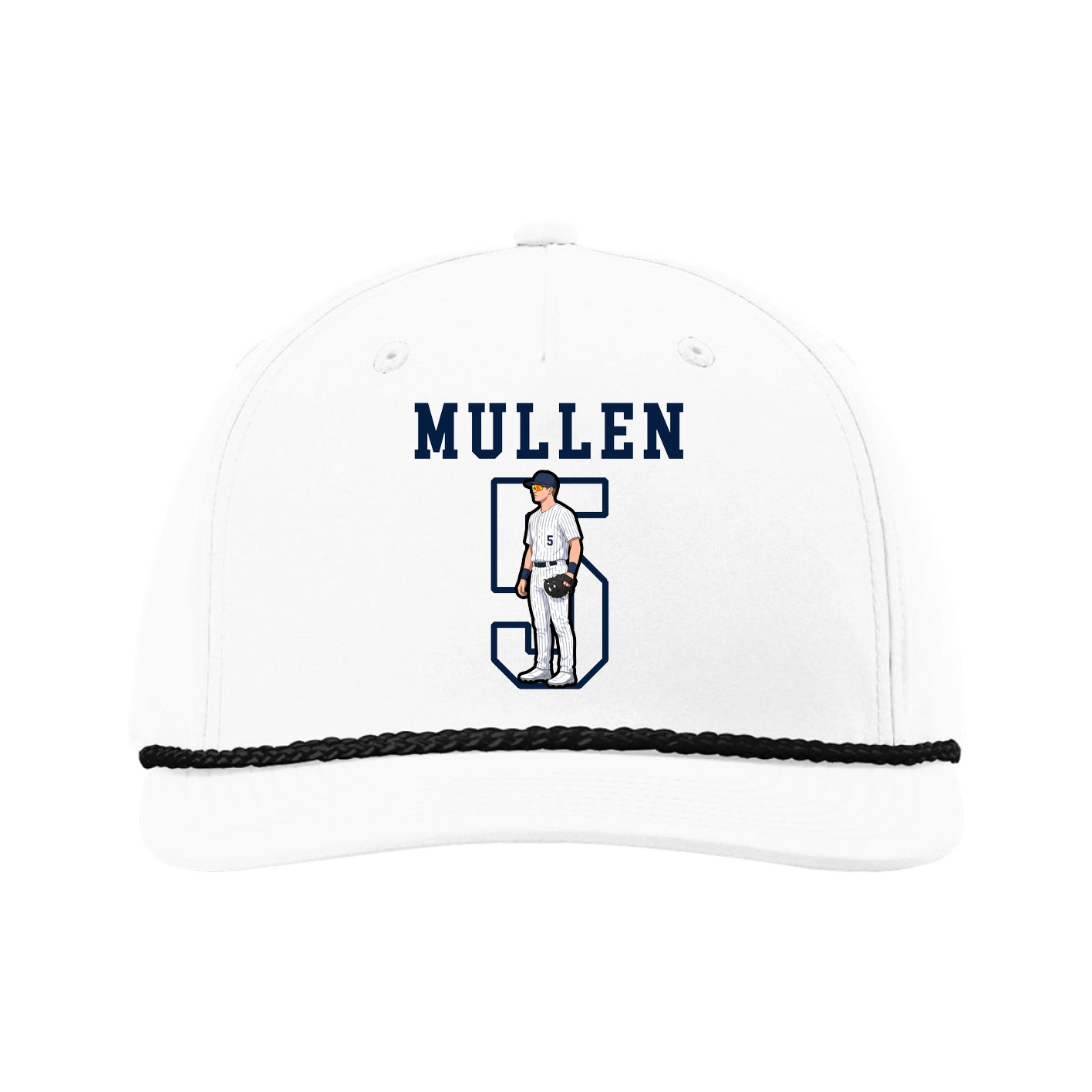 Five-Panel Classic Rope Cap — Shirsey in White