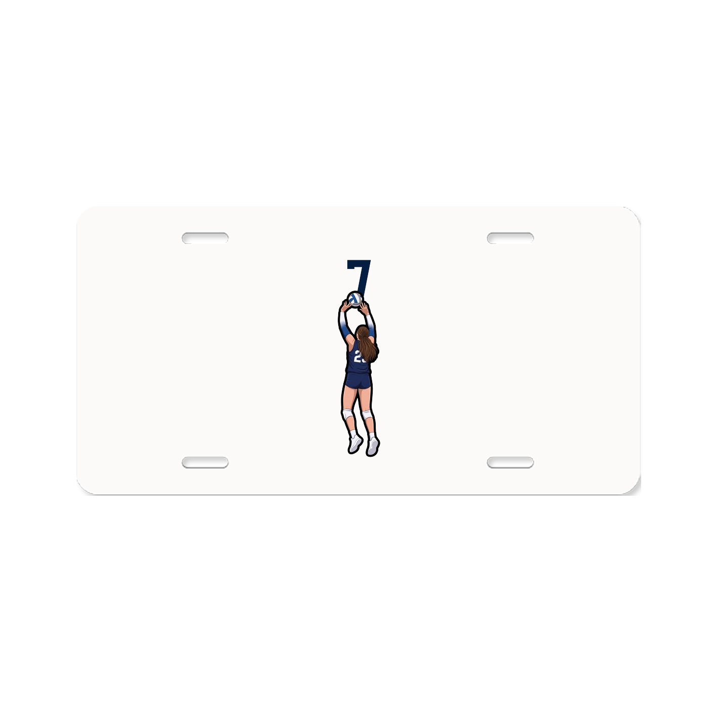 License Plate — Number Top in Classic