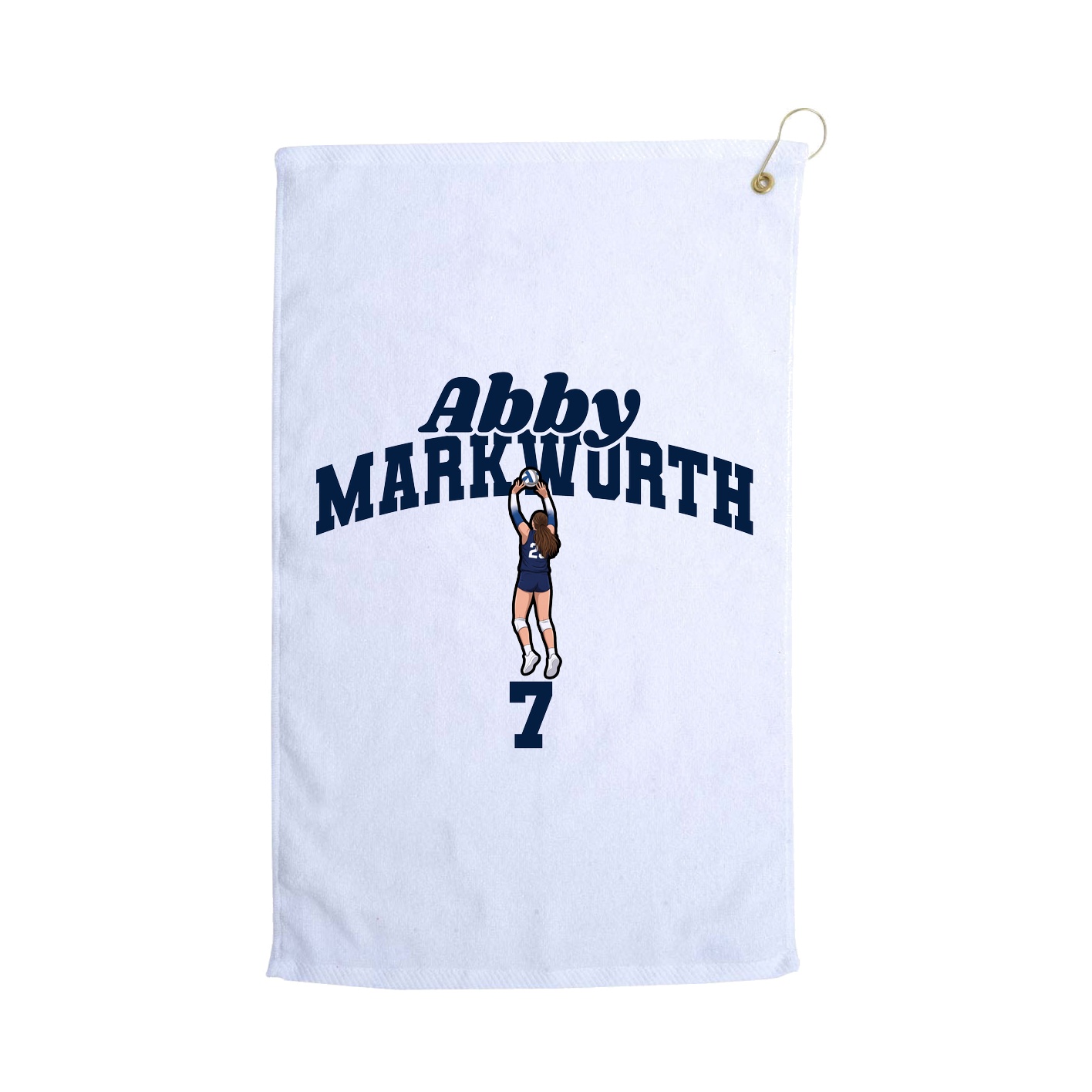 Golf Towel — Signature Arch in White