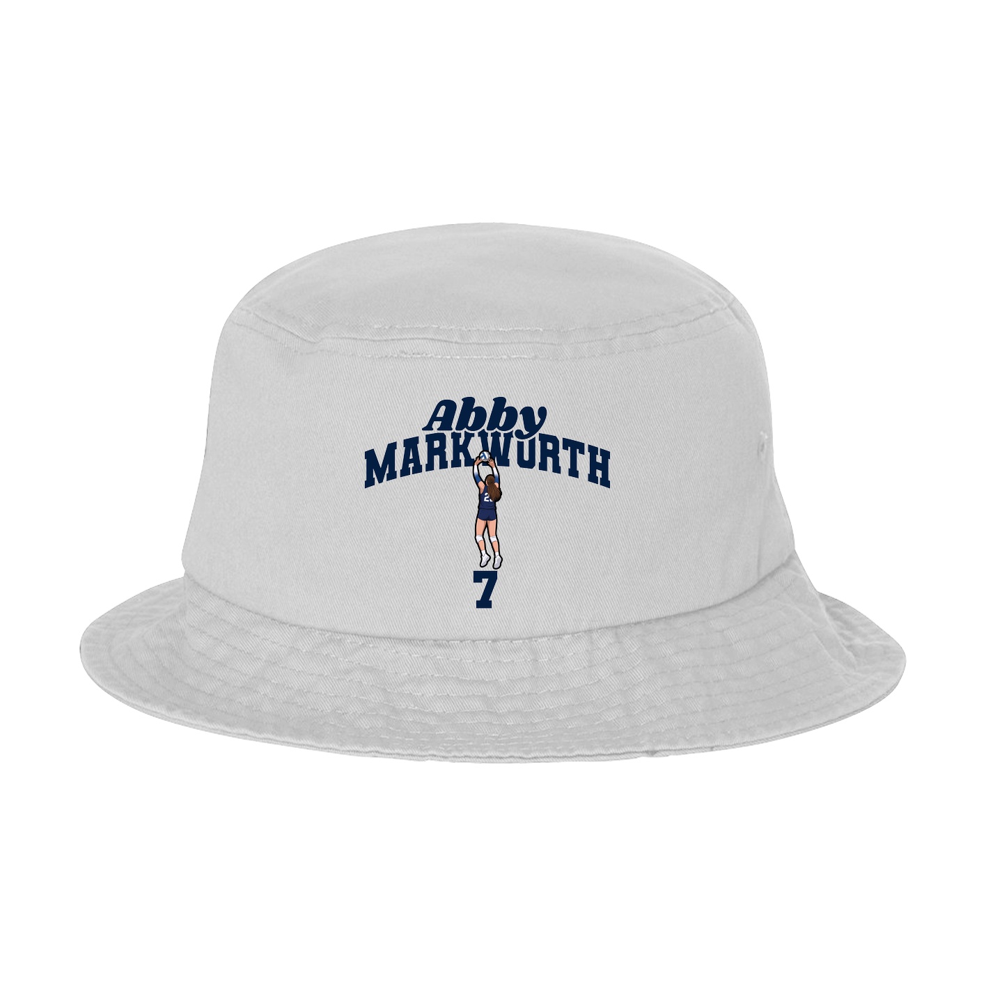 Bucket Cap — Signature Arch in White