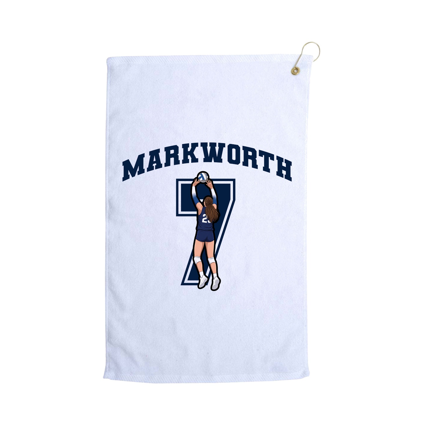 Golf Towel — Number in White