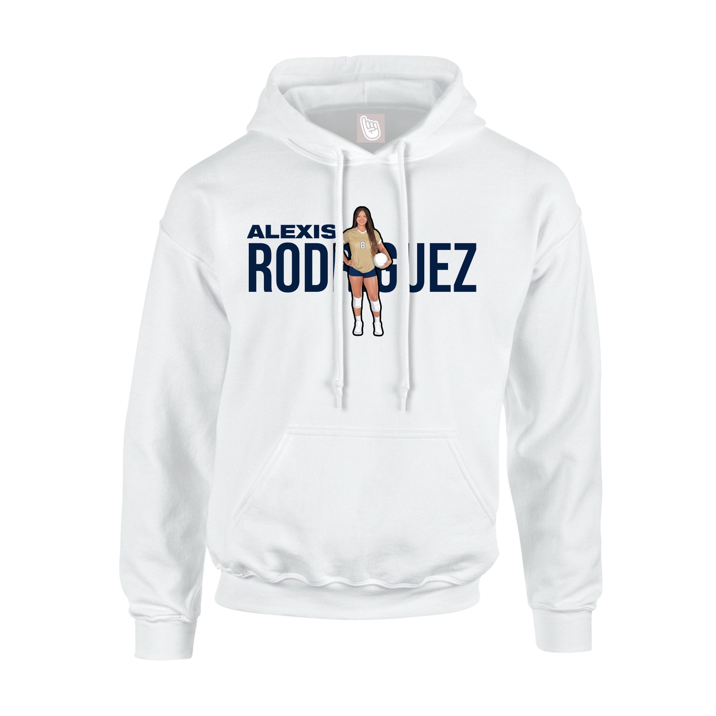 Hoodie — Player Name in White