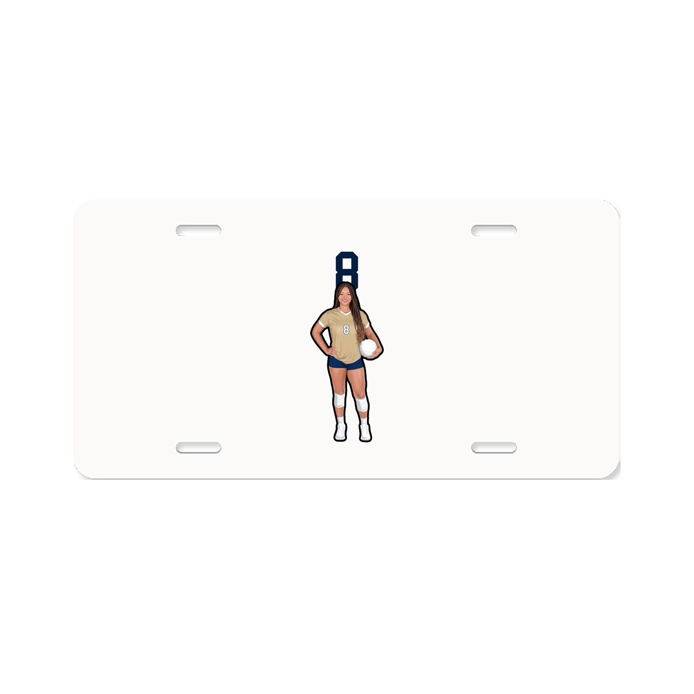 License Plate — Number Top in Classic