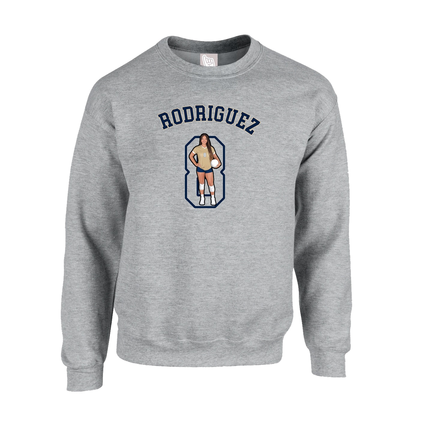 Fleece Crew — Shirsey Arch in Grey