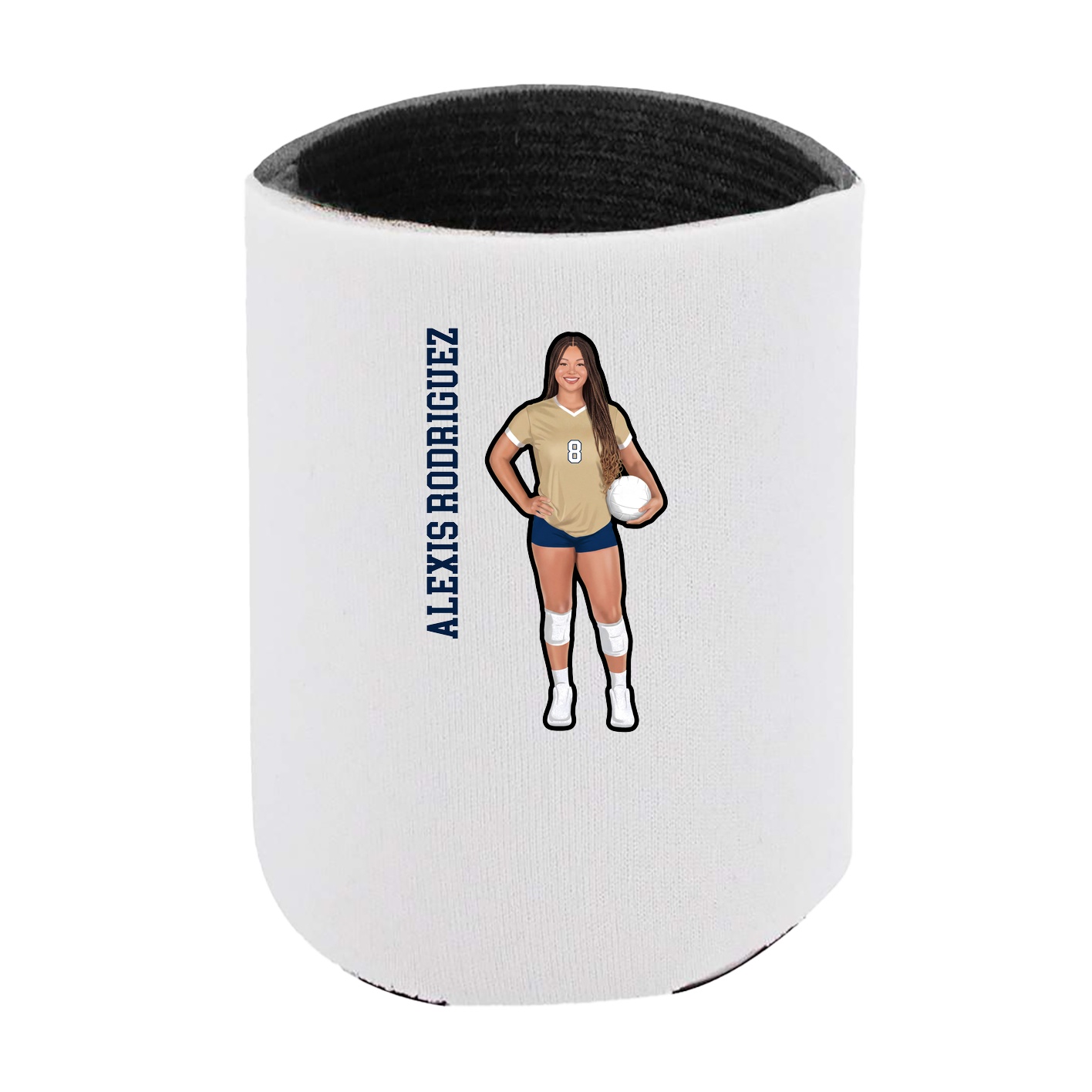 Can Holder — Name Vertical in White