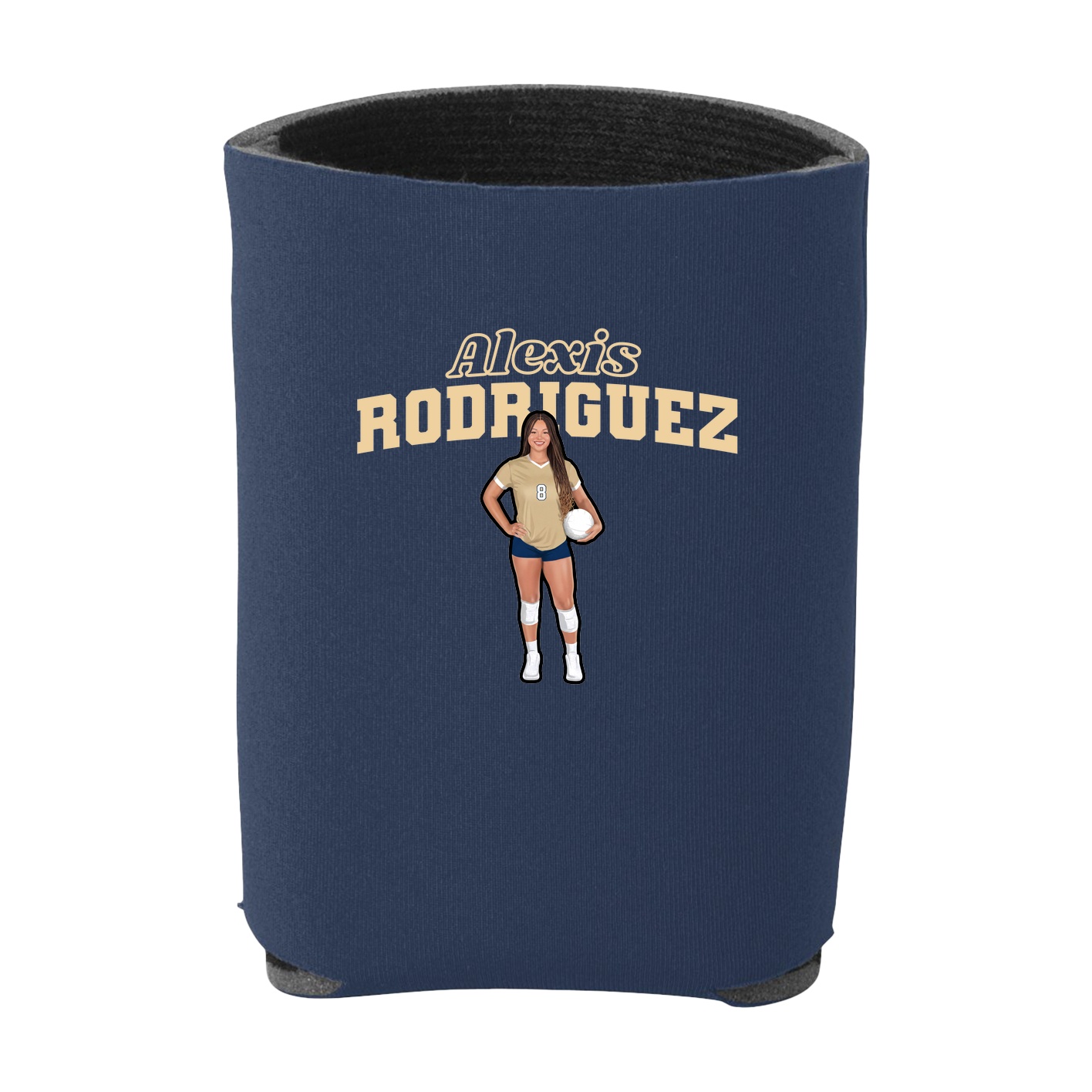 Can Holder — Name Arch in Navy