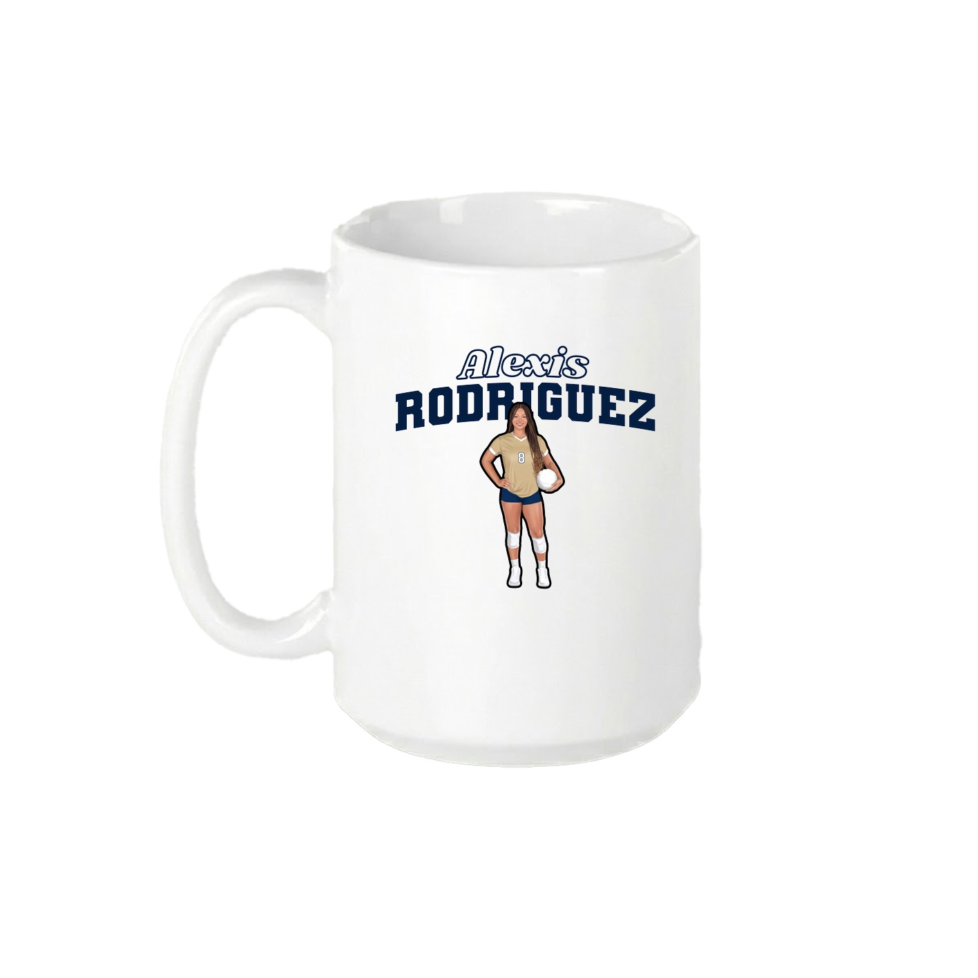 15oz Coffee Mug — Name Arch in White