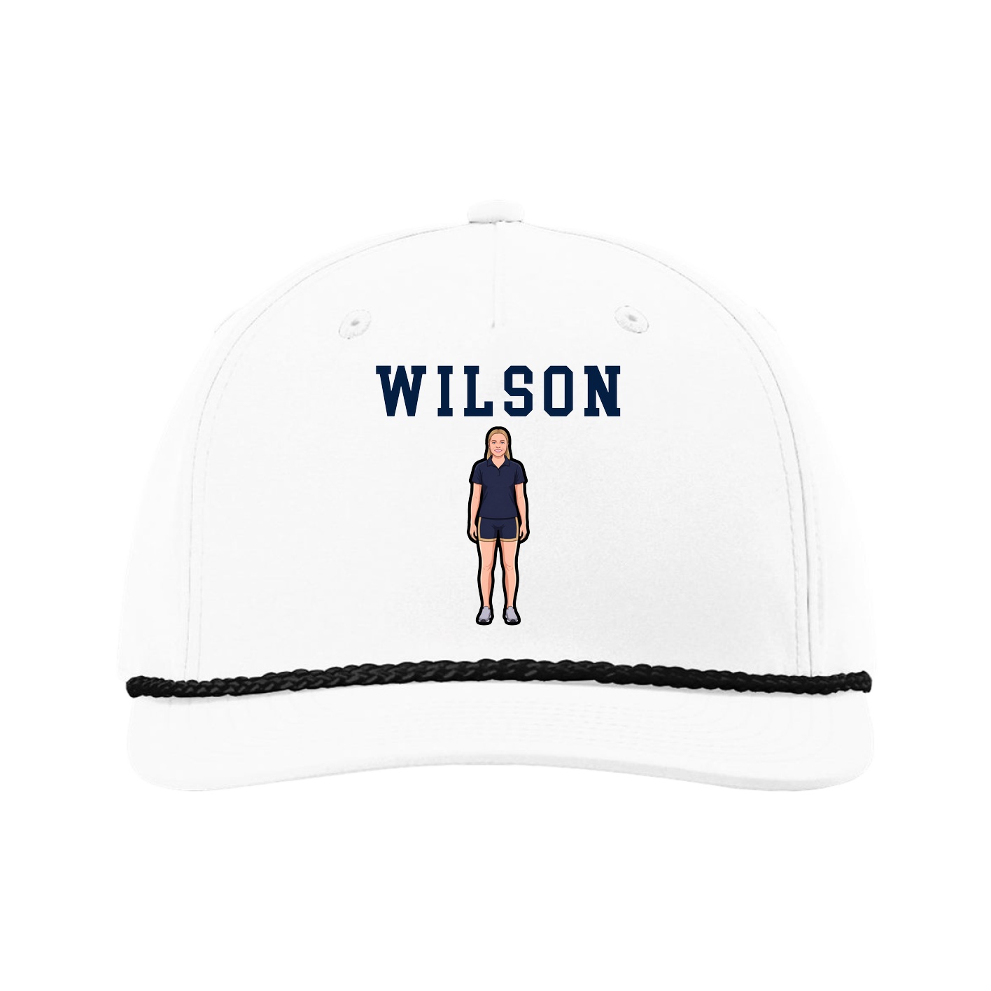 Five-Panel Classic Rope Cap — Shirsey in White