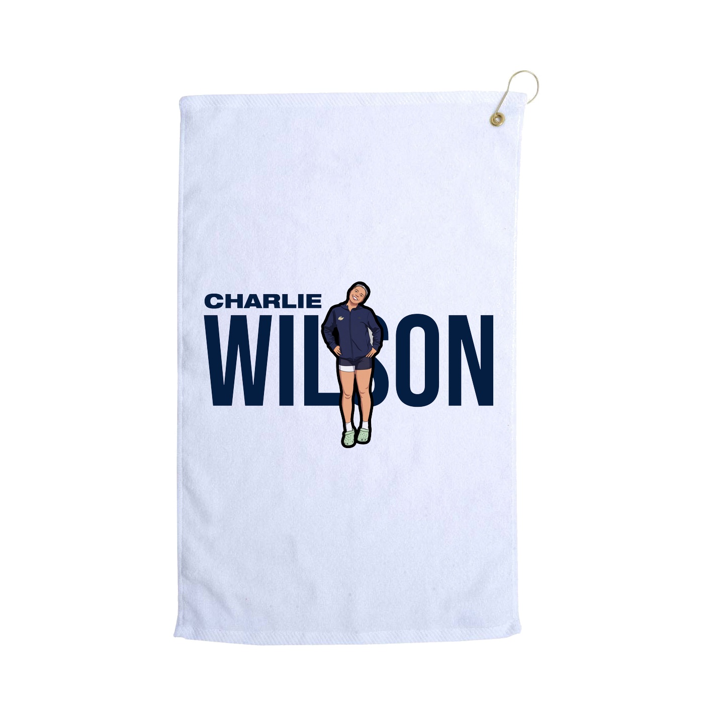 Golf Towel — Player Name in White