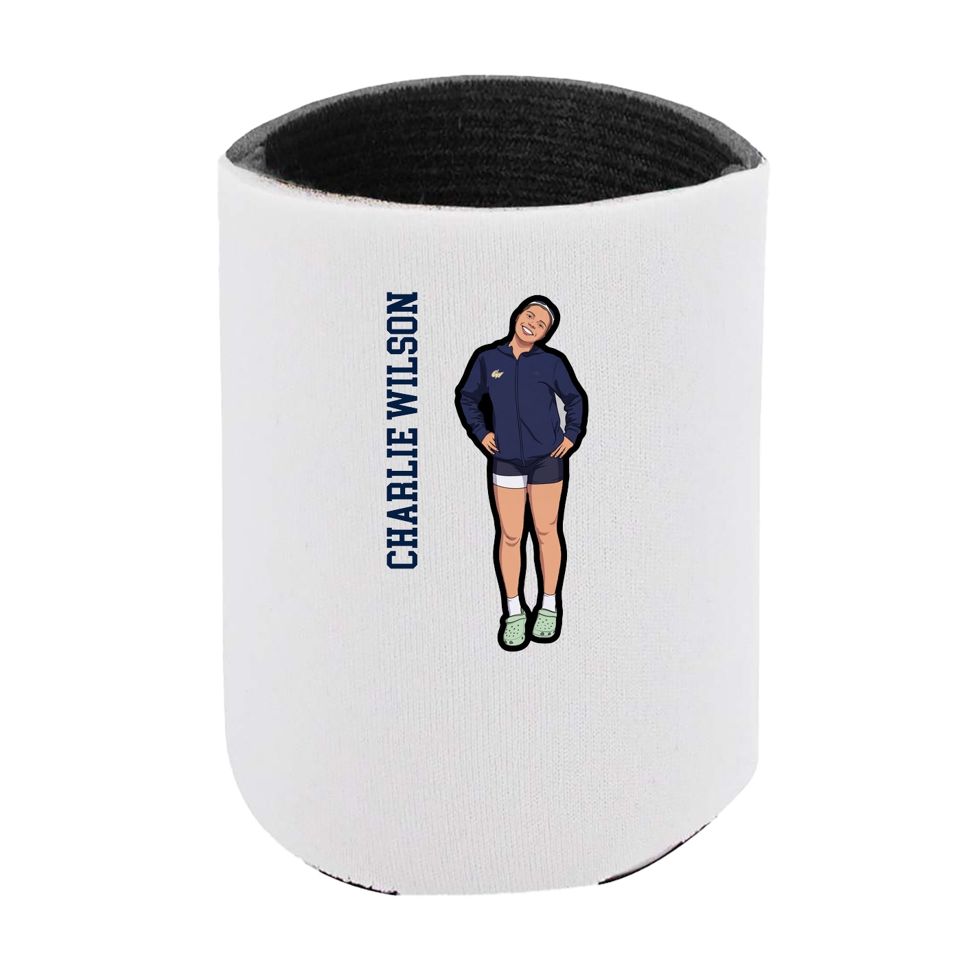 Can Holder — Name Vertical in White