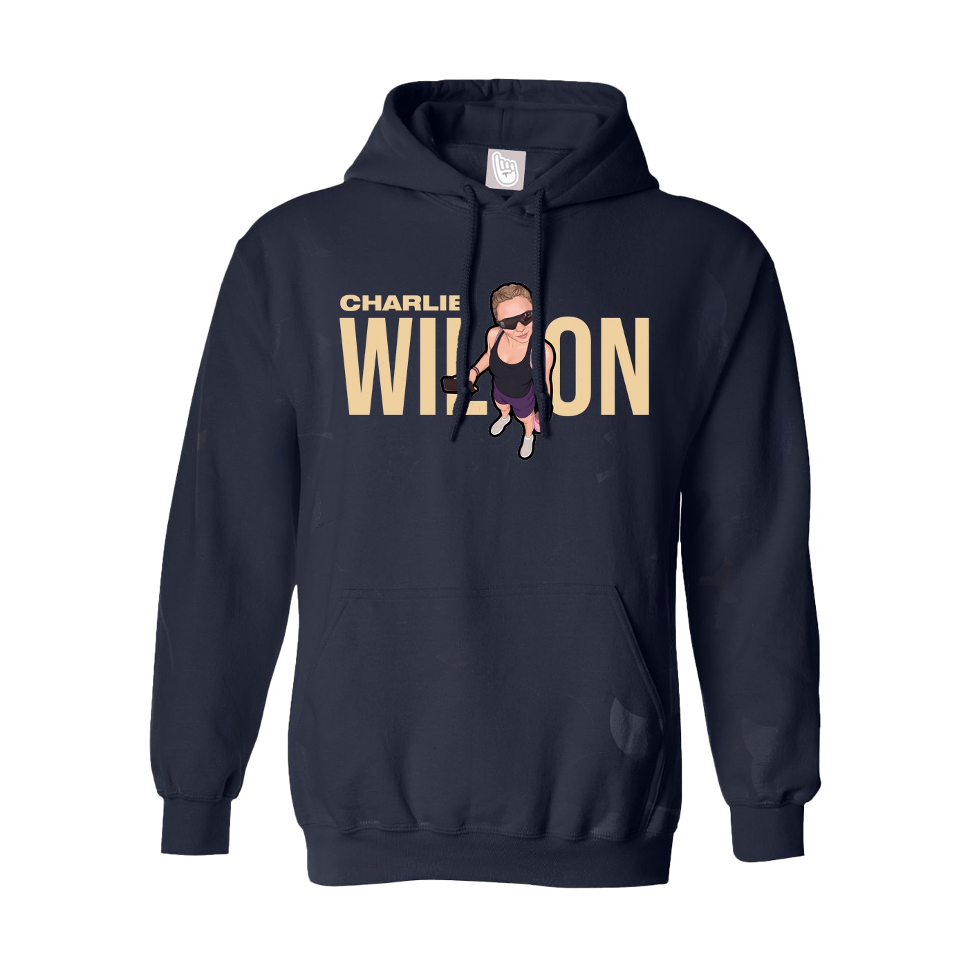 Hoodie — Player Name in Navy
