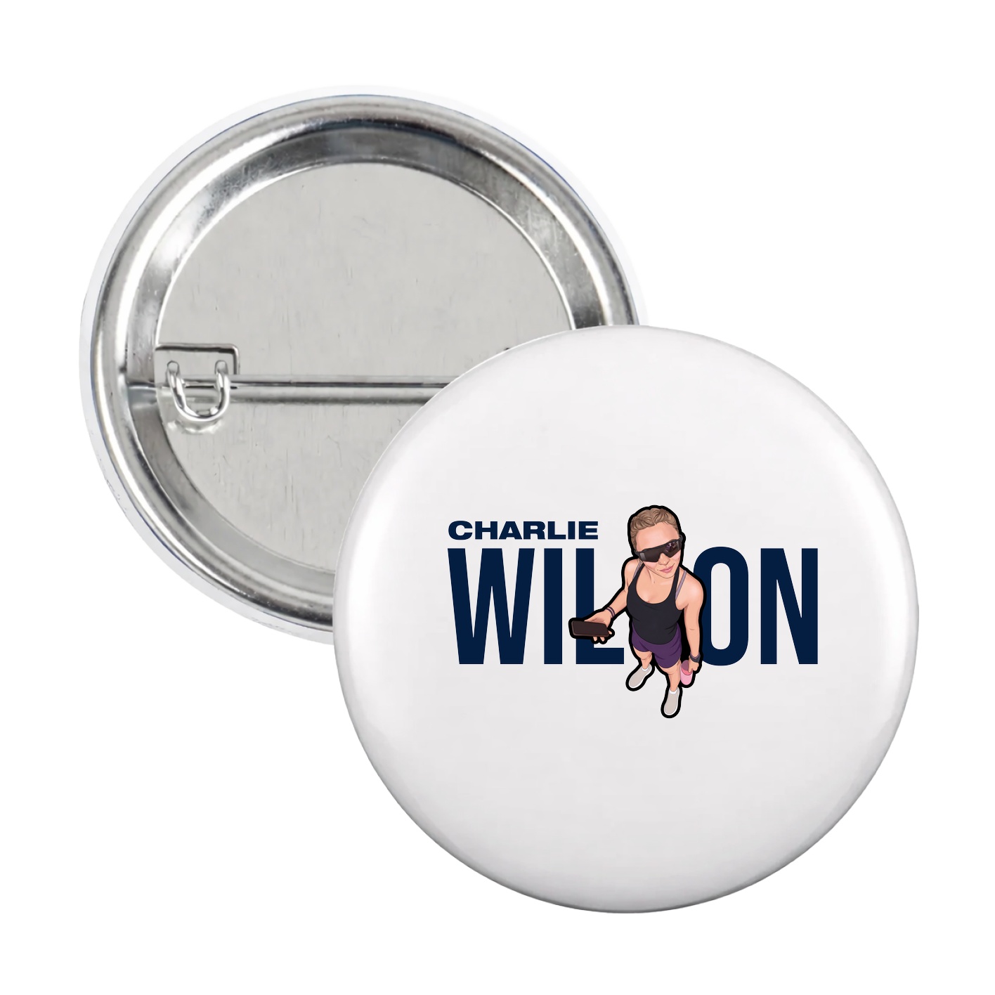 Game Day Button — Player Name in White