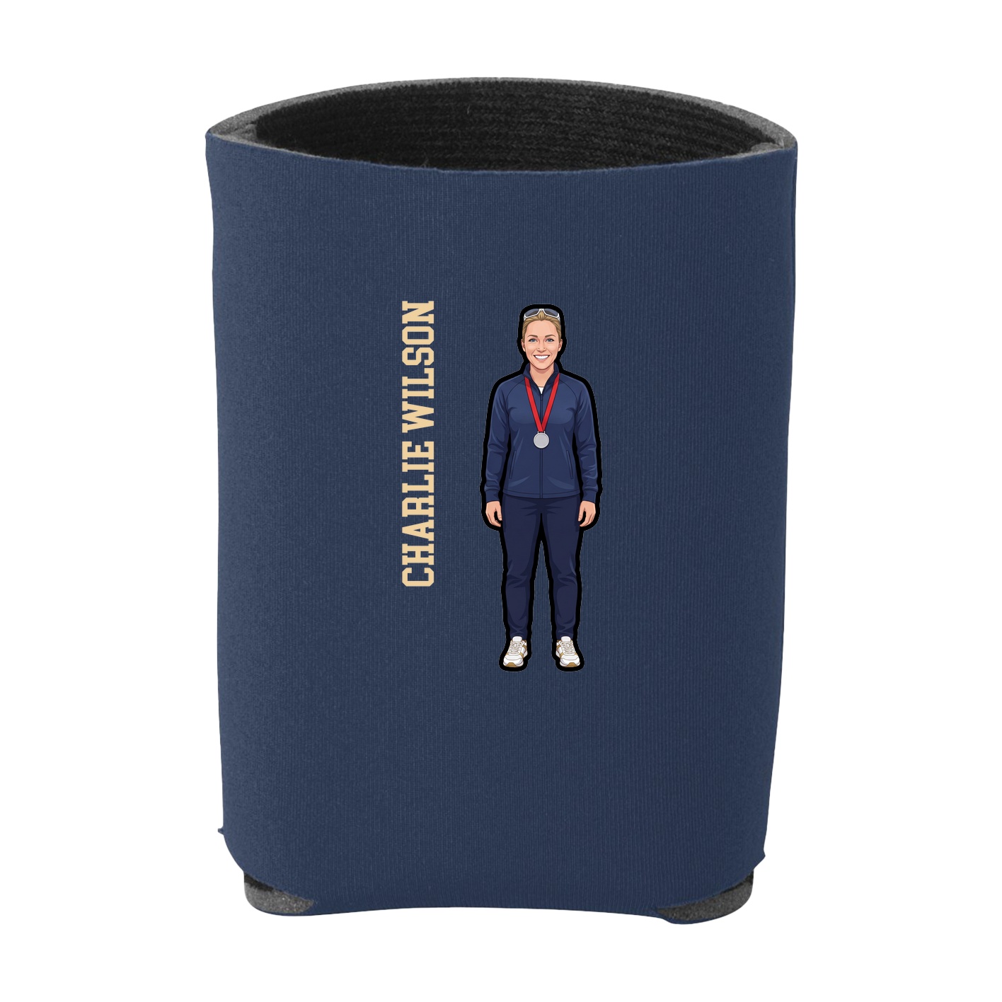Can Holder — Name Vertical in Navy