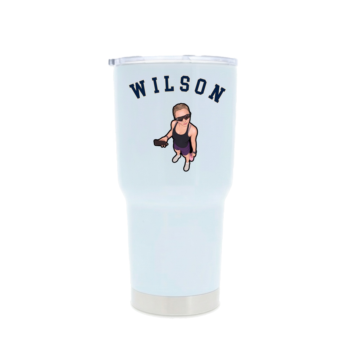 30oz Stainless Steel Tumbler — Shirsey Arch in White