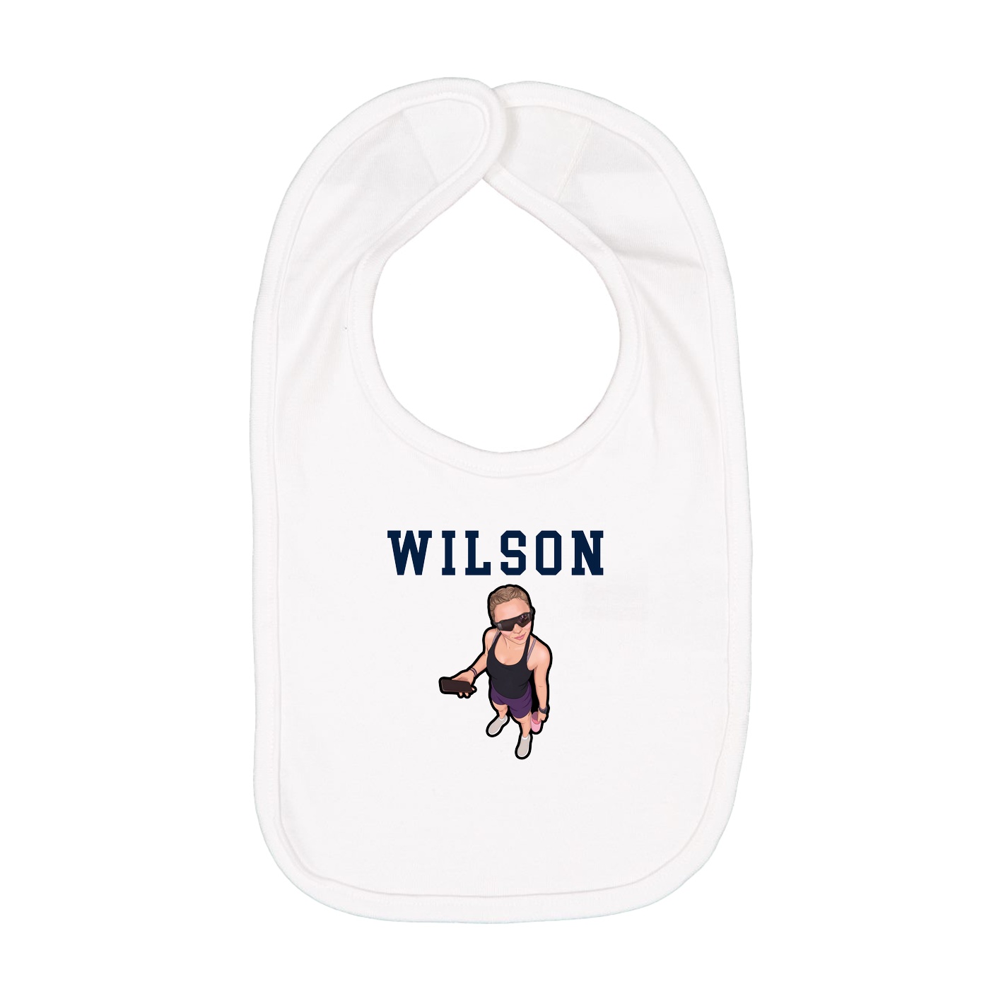 Infant Bib — Shirsey in White