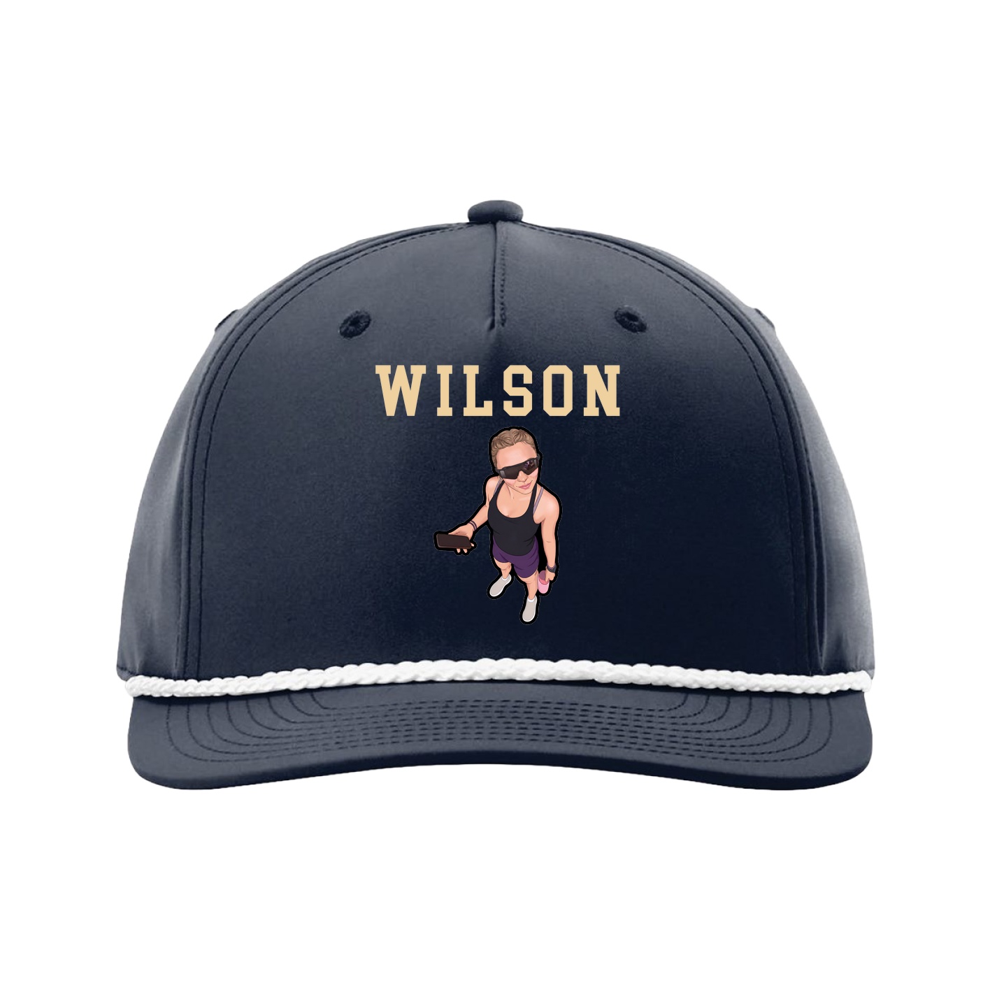 Five-Panel Classic Rope Cap — Shirsey in Navy