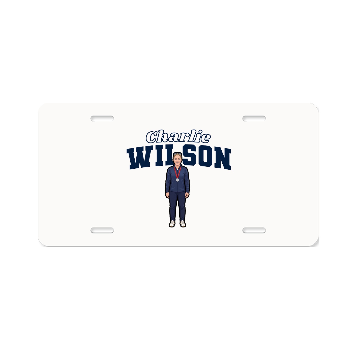 License Plate — Name Arch in Classic