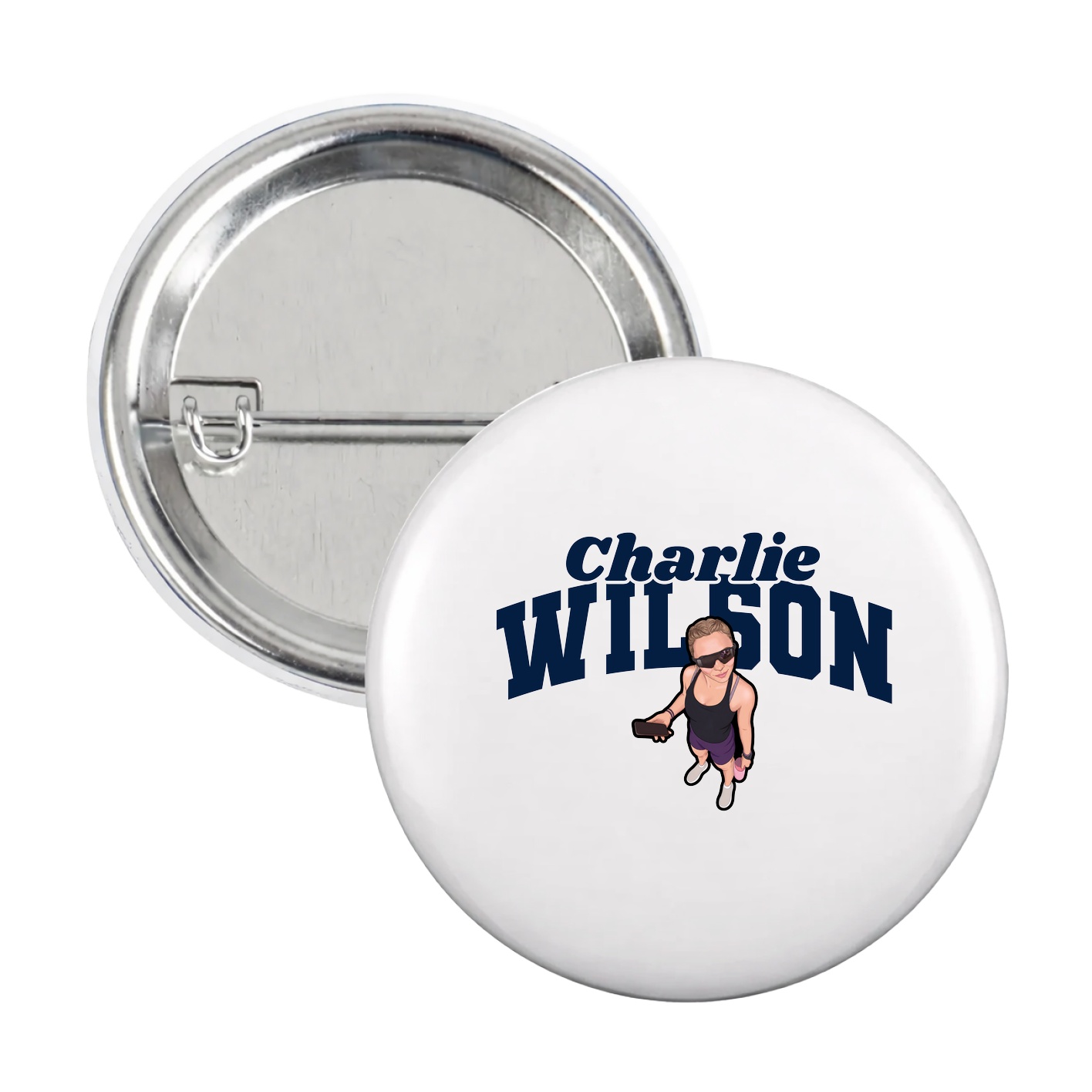 Game Day Button — Signature Arch in White
