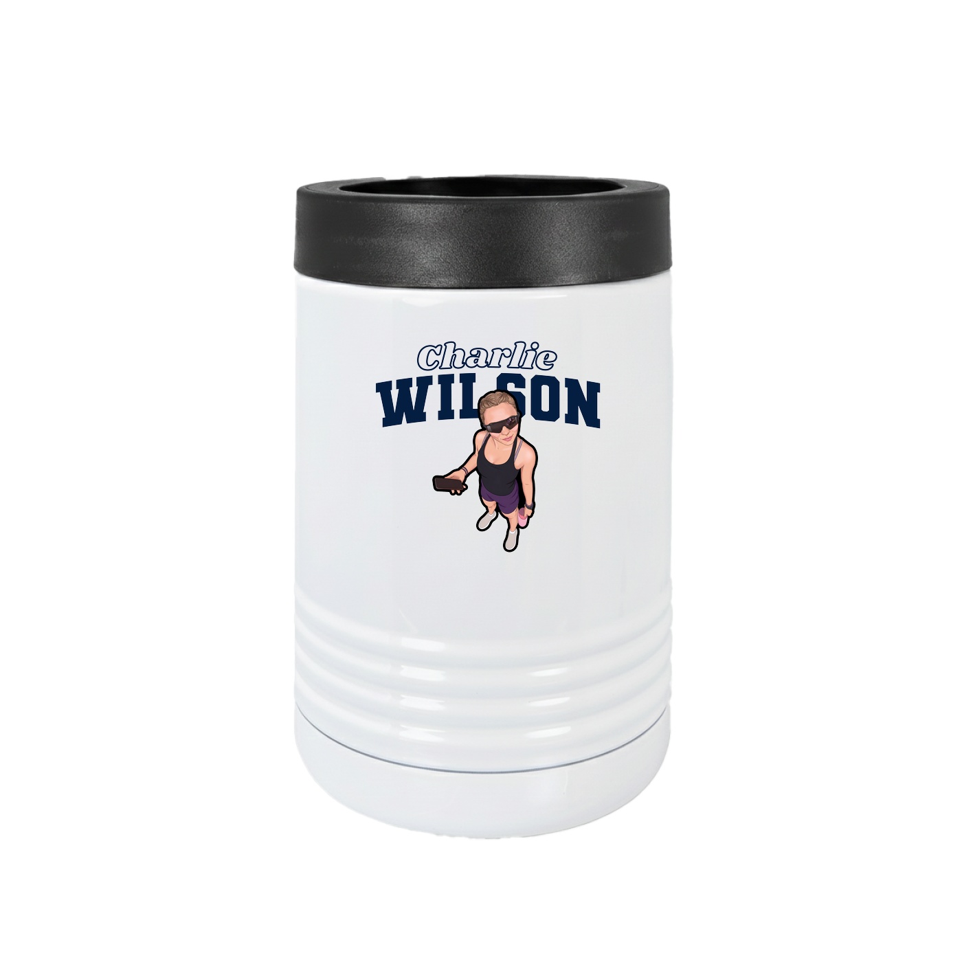 Beverage Holder — Name Arch in White