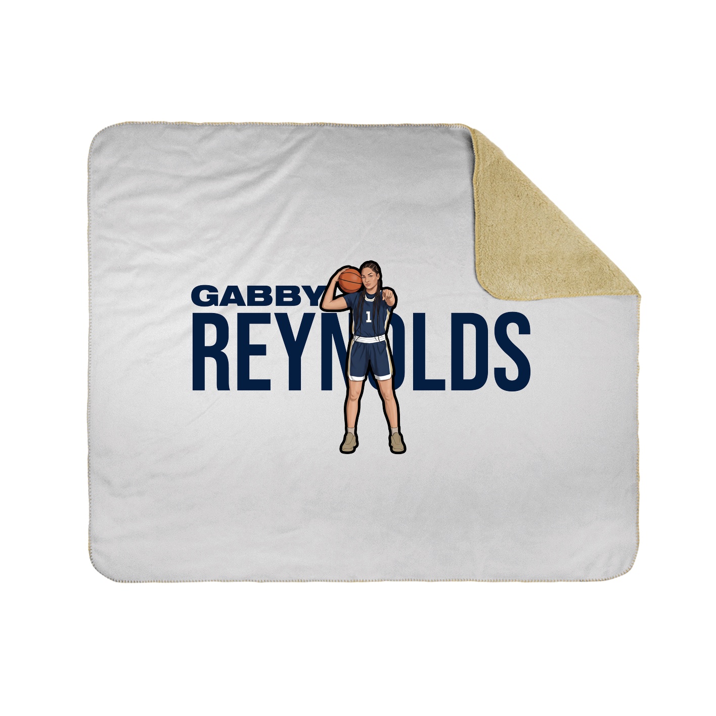 Throw Blanket — Player Name in White