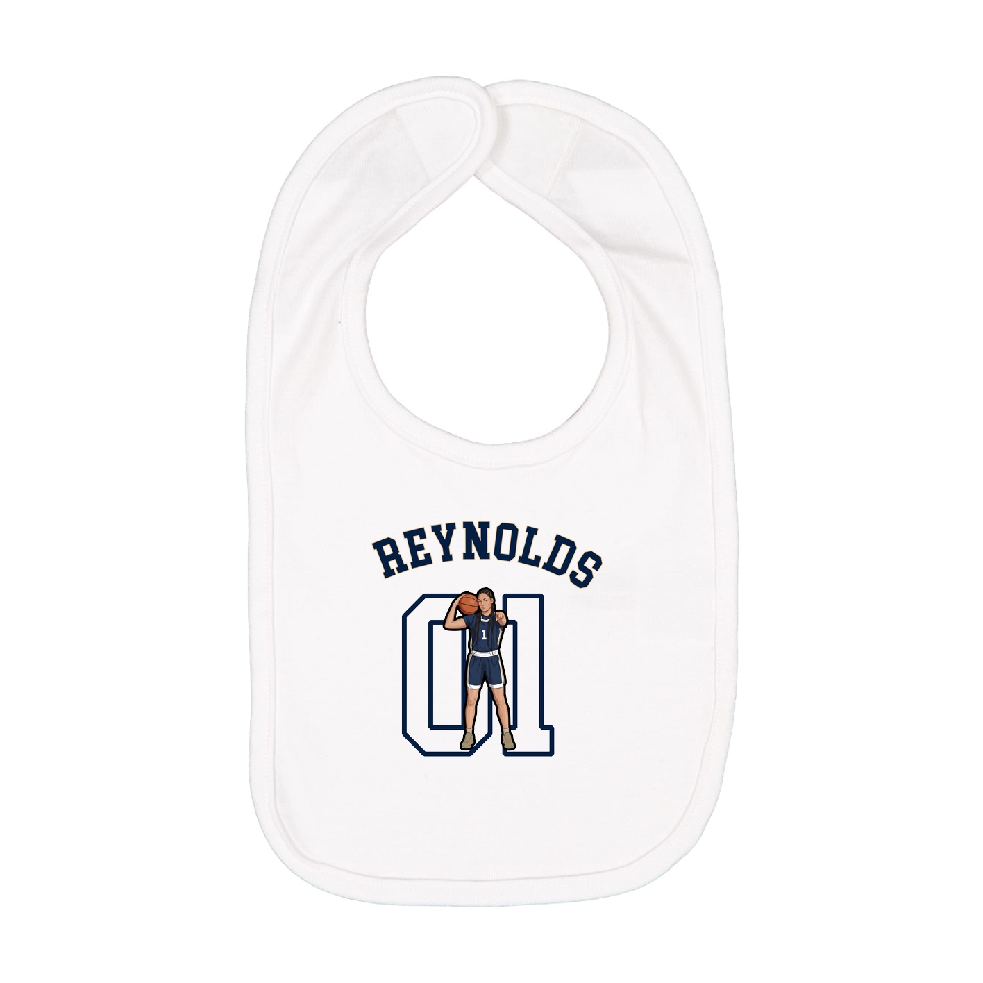 Infant Bib — Shirsey Arch in White